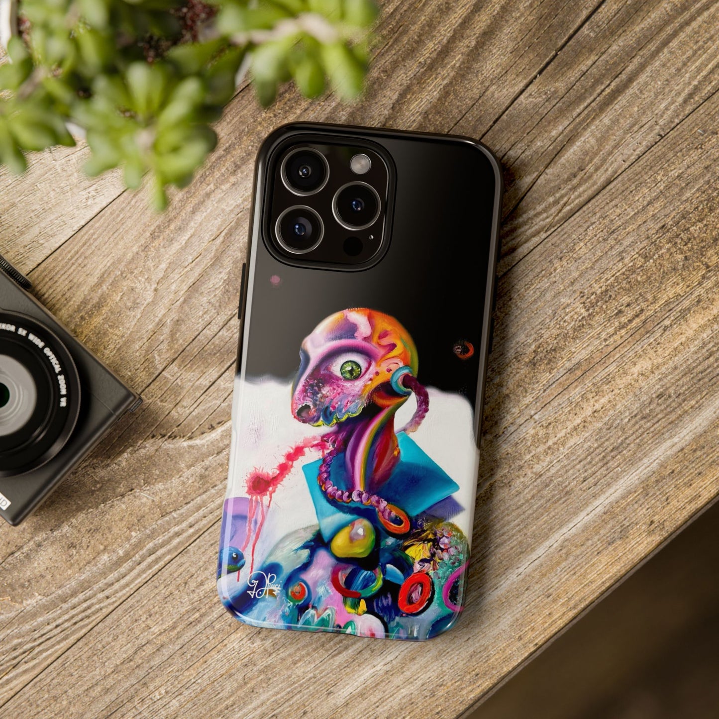 Phone Case - Vivid Blues and Multi-Eyed Vision Artwork Design