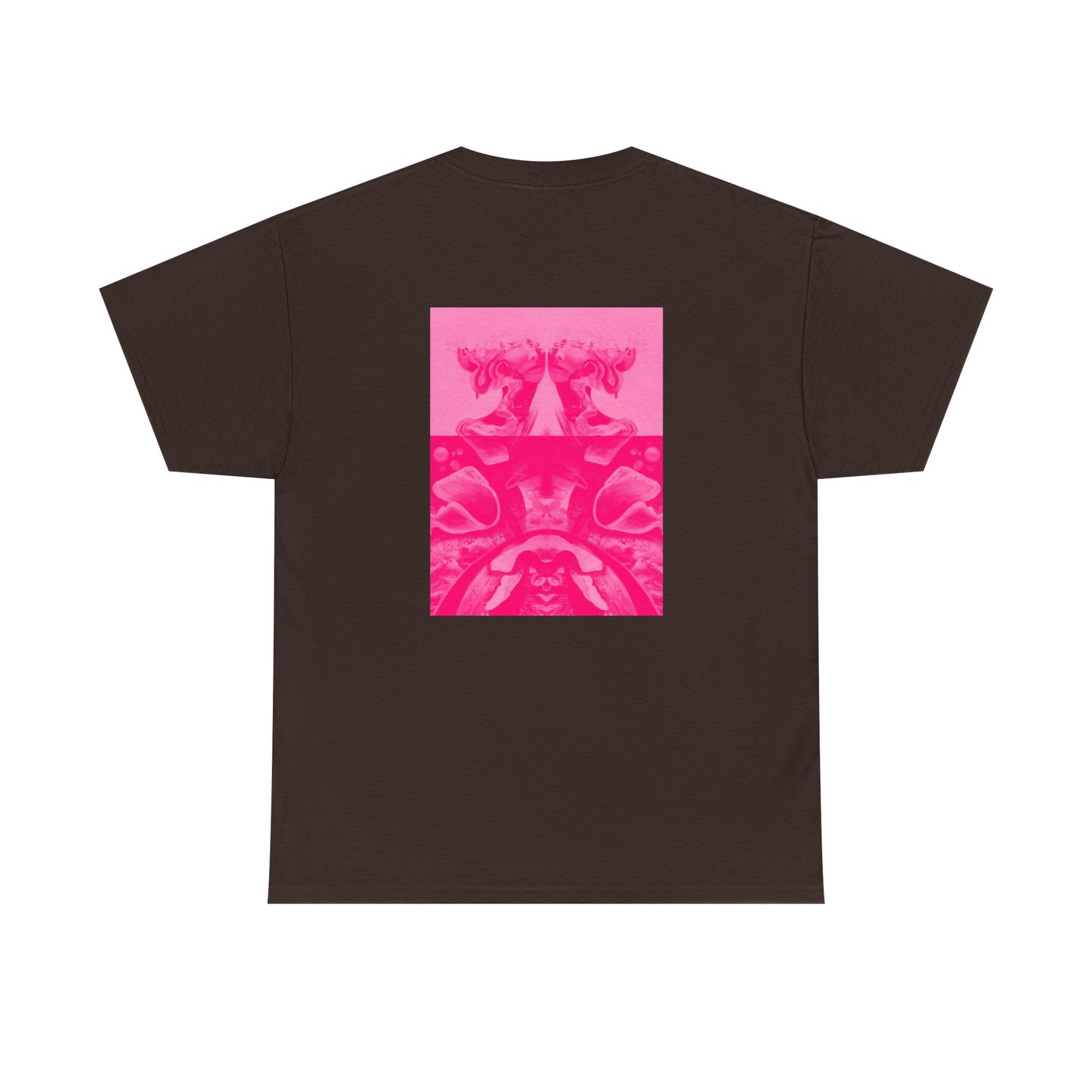 Graphic Tee — Hot Pink Abstract Mirror Design