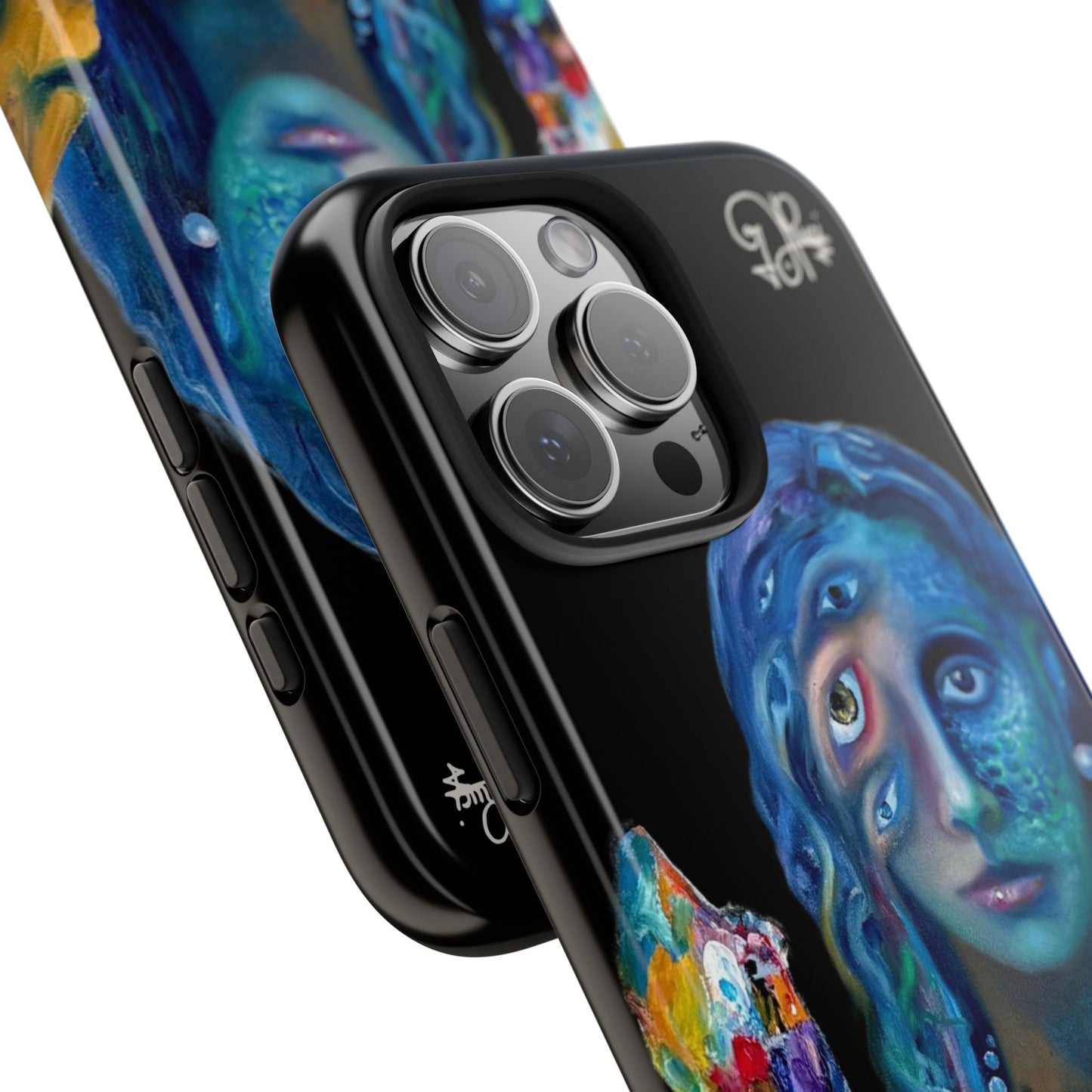 Phone Case - Vivid Blues Metamorphic Textures Multi-Eyed Vision Artist Design