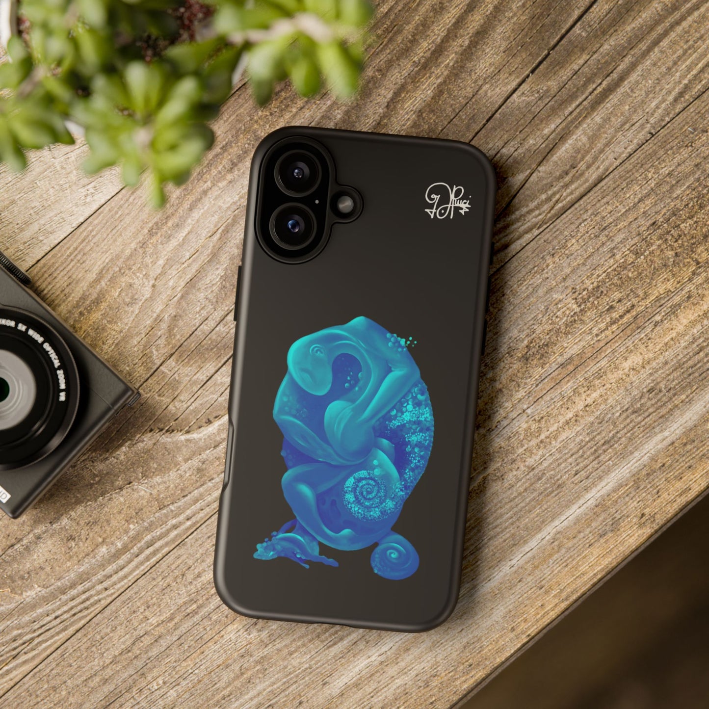 Phone Case - Blue Surreal Sea Creature Protective Case