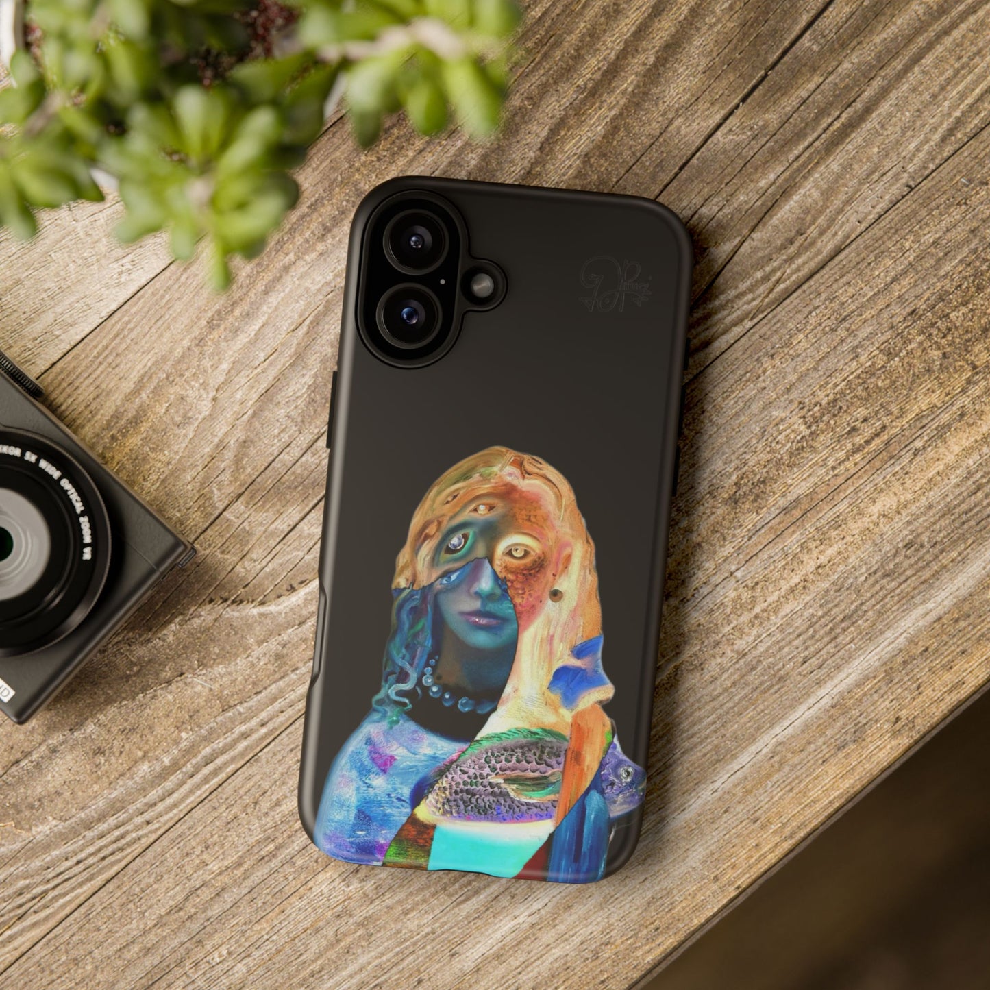 Abstract Surreal Portrait Phone Case — Colorful Art iPhone Cover