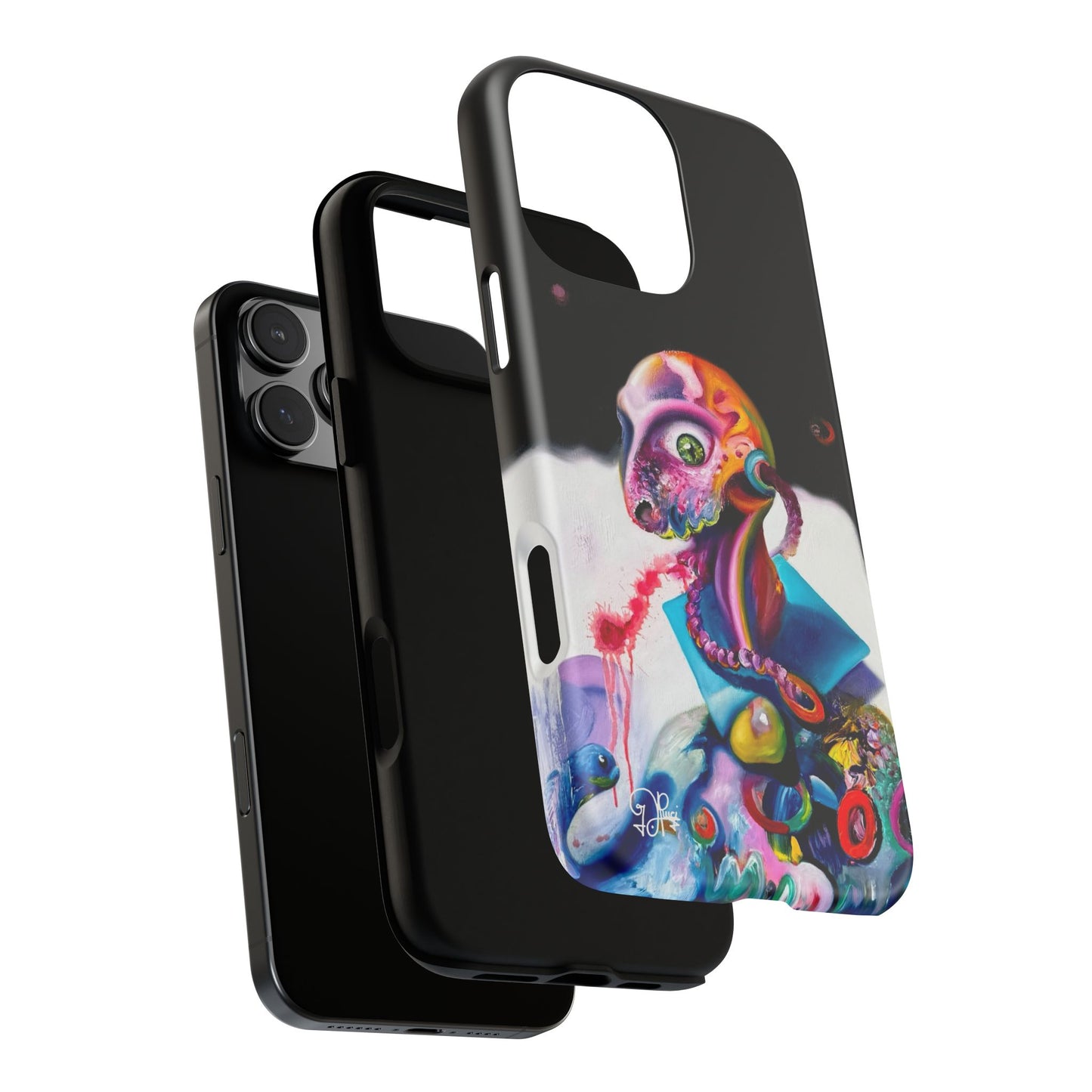 Phone Case - Vivid Blues and Multi-Eyed Vision Artwork Design