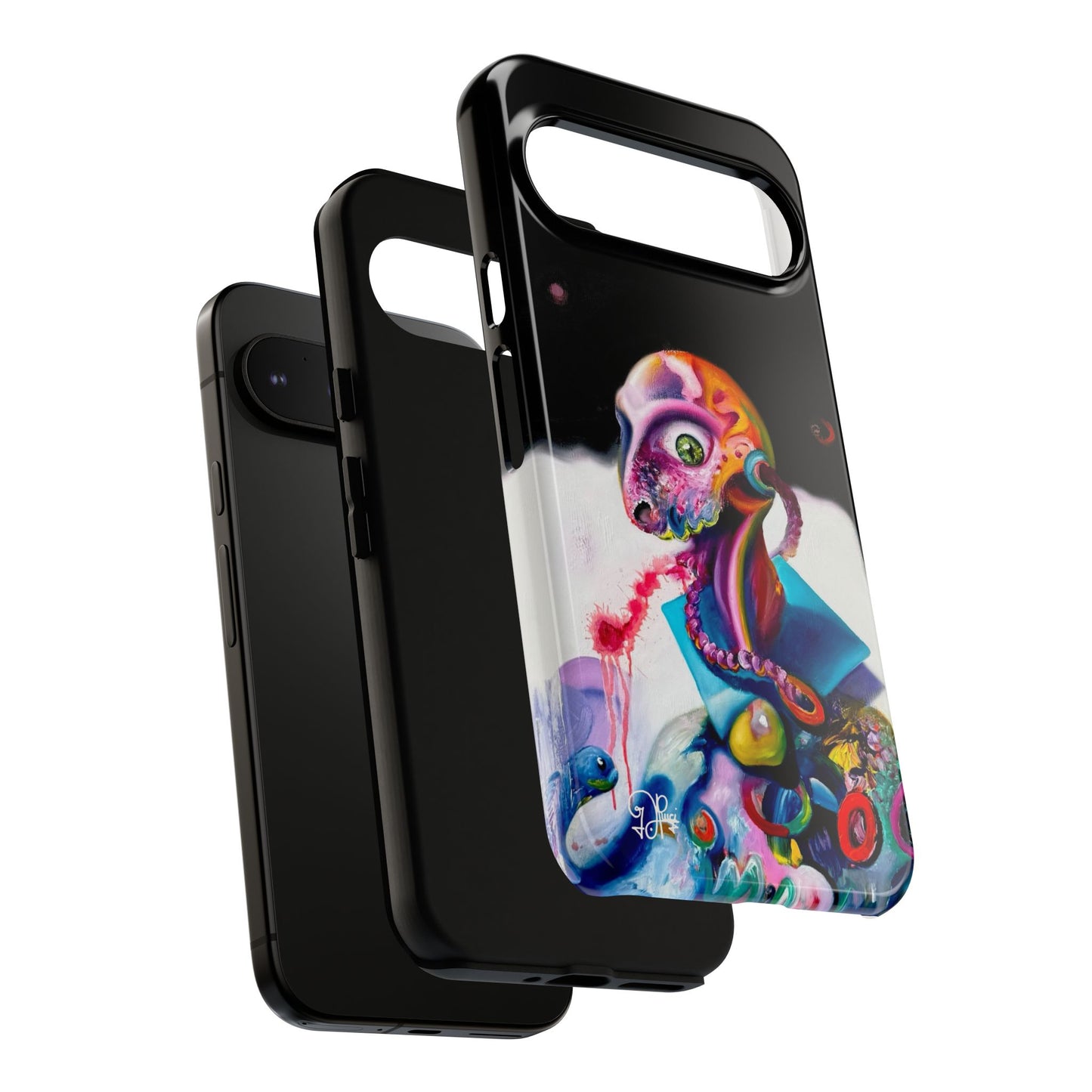 Phone Case - Vivid Blues and Multi-Eyed Vision Artwork Design