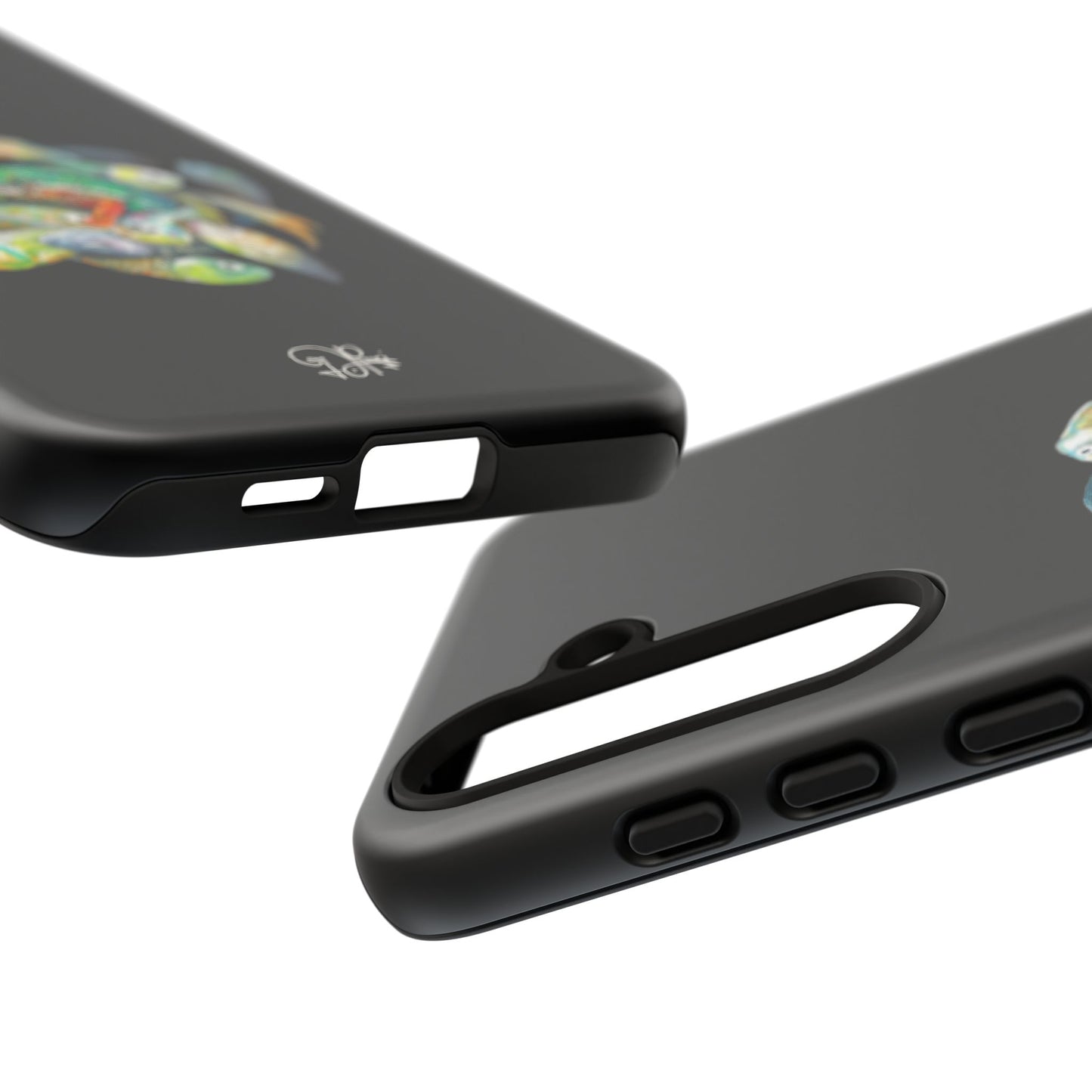 Koi Circle Tough Phone Case — Colorful Fish Art Protective iPhone Cover