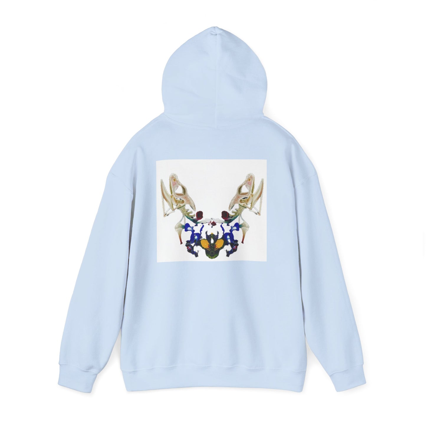AMRU Minimal Logo Hoodie with Floral Antler Back Design