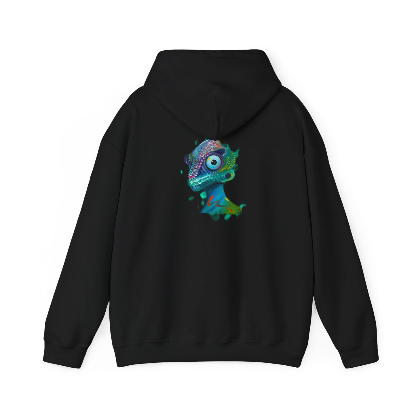 AMRU Chameleon Hoodie – Colorful Surreal Lizard Graphic Sweatshirt