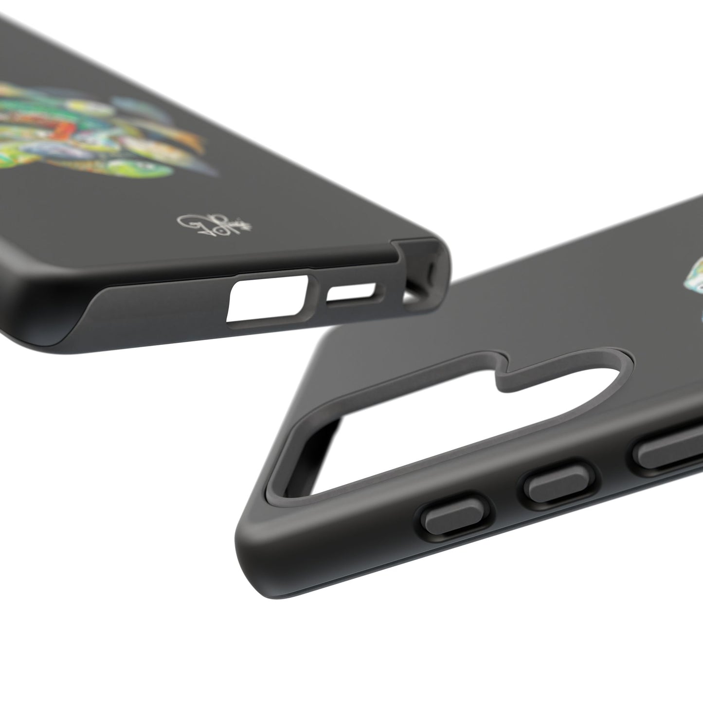 Koi Circle Tough Phone Case — Colorful Fish Art Protective iPhone Cover