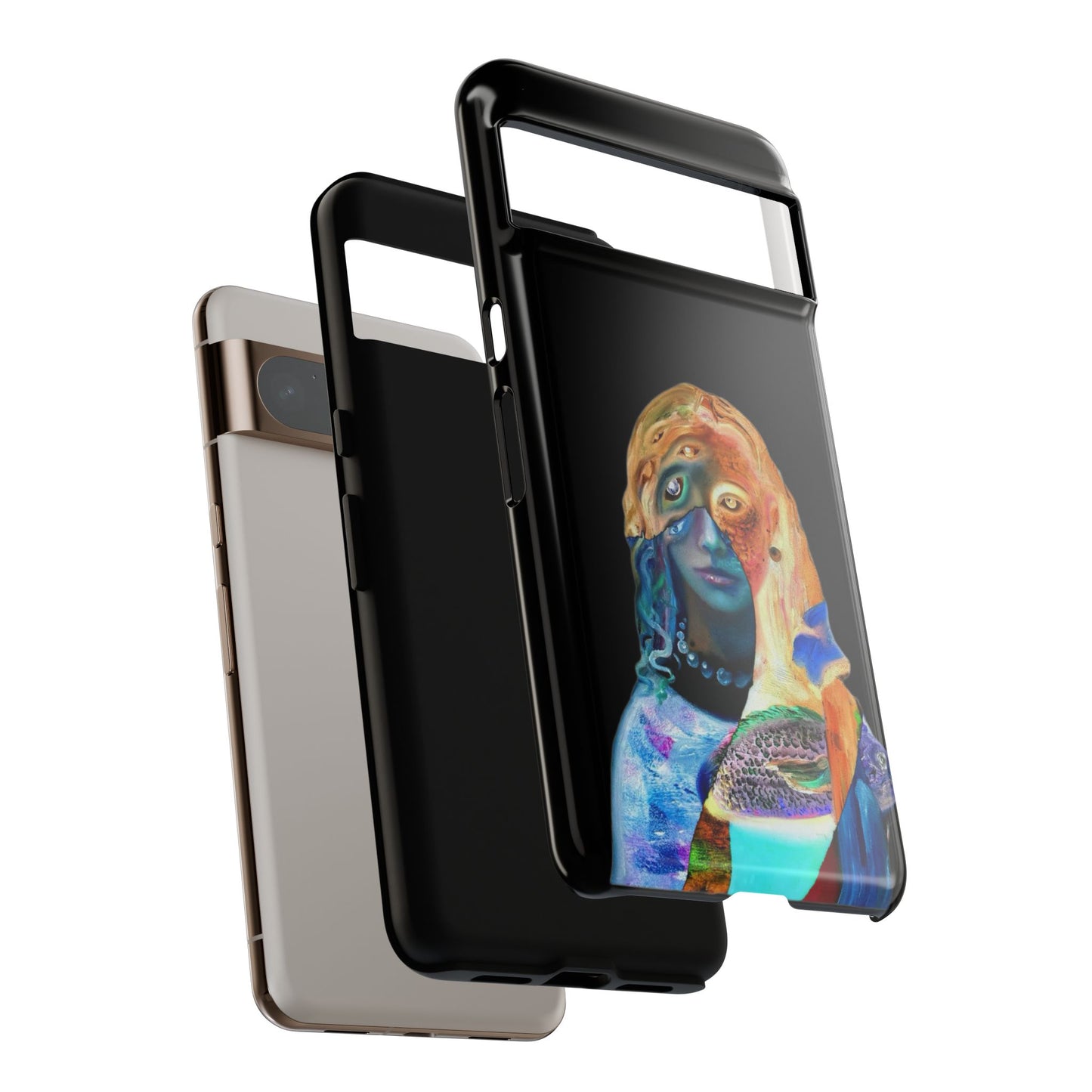 Abstract Surreal Portrait Phone Case — Colorful Art iPhone Cover