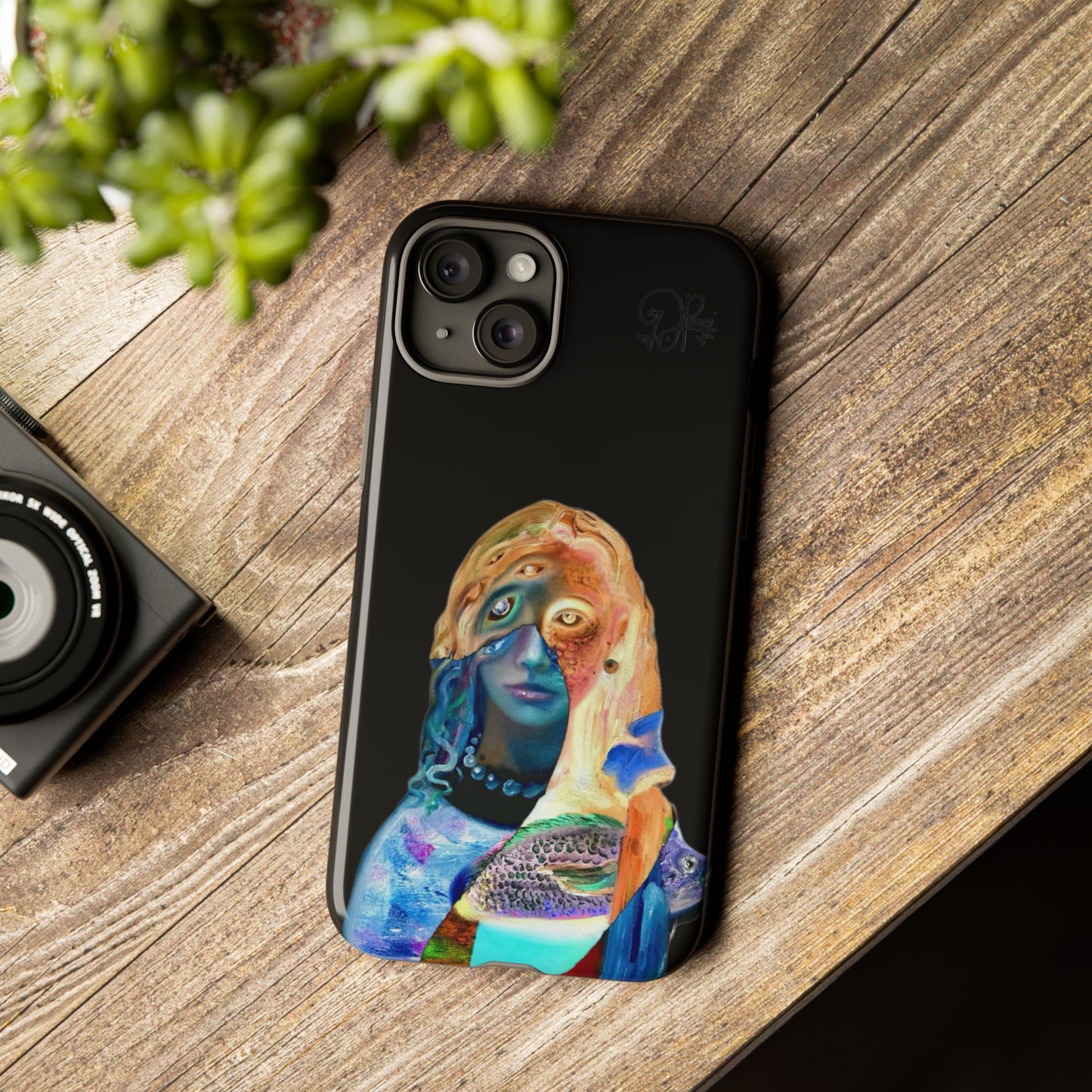 Abstract Surreal Portrait Phone Case — Colorful Art iPhone Cover