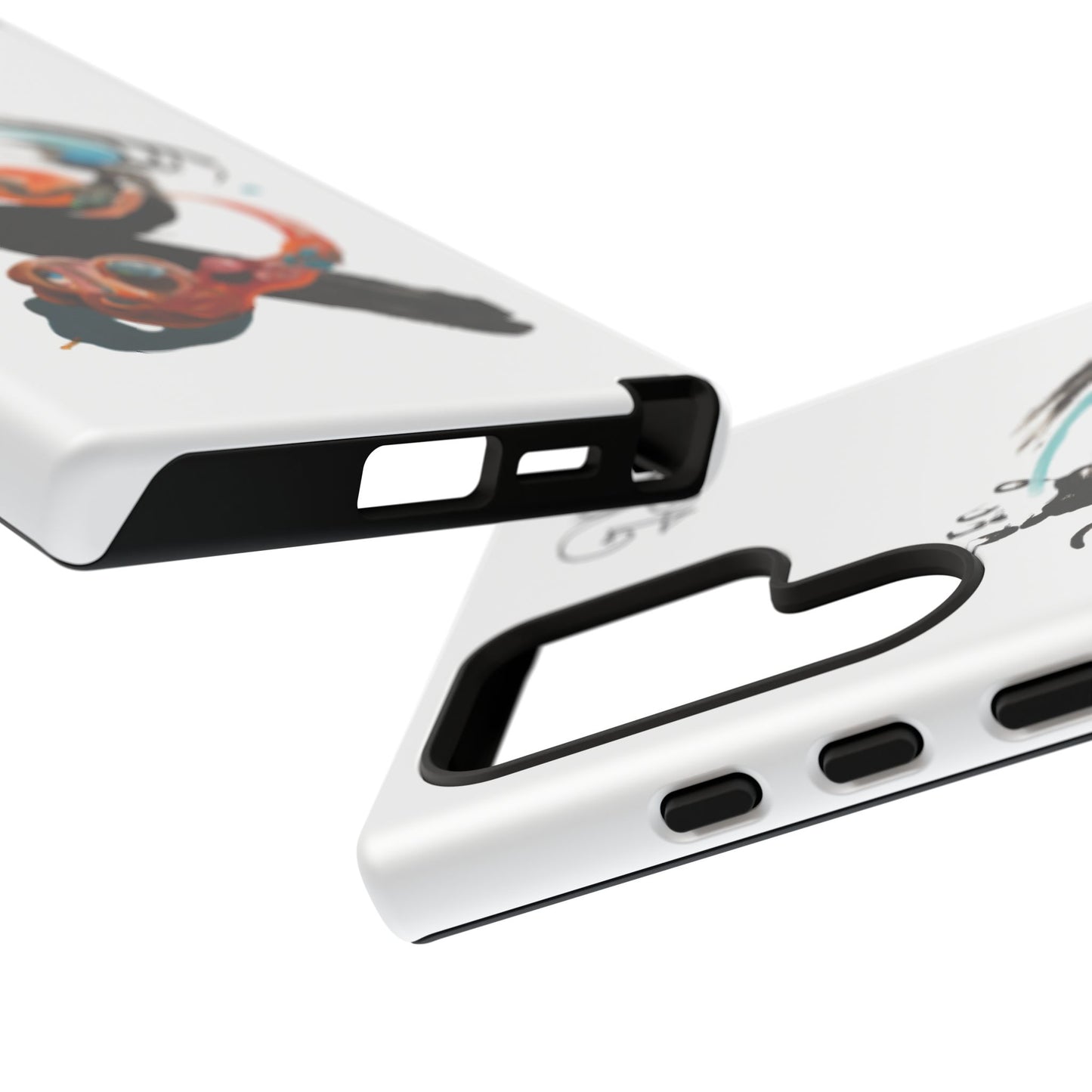 Artistic Abstract Phone Case — Colorful Ink Brushstroke Design