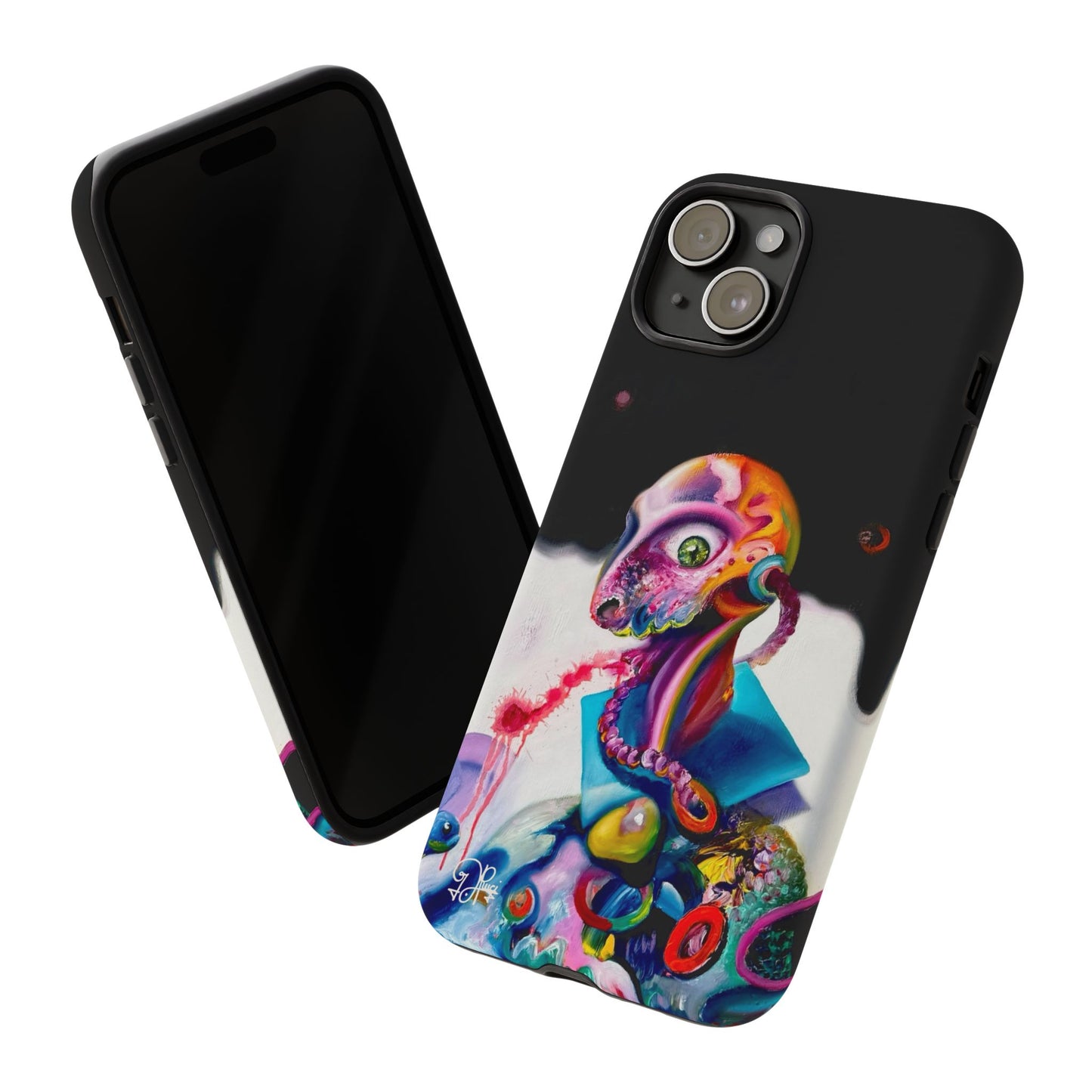 Phone Case - Vivid Blues and Multi-Eyed Vision Artwork Design