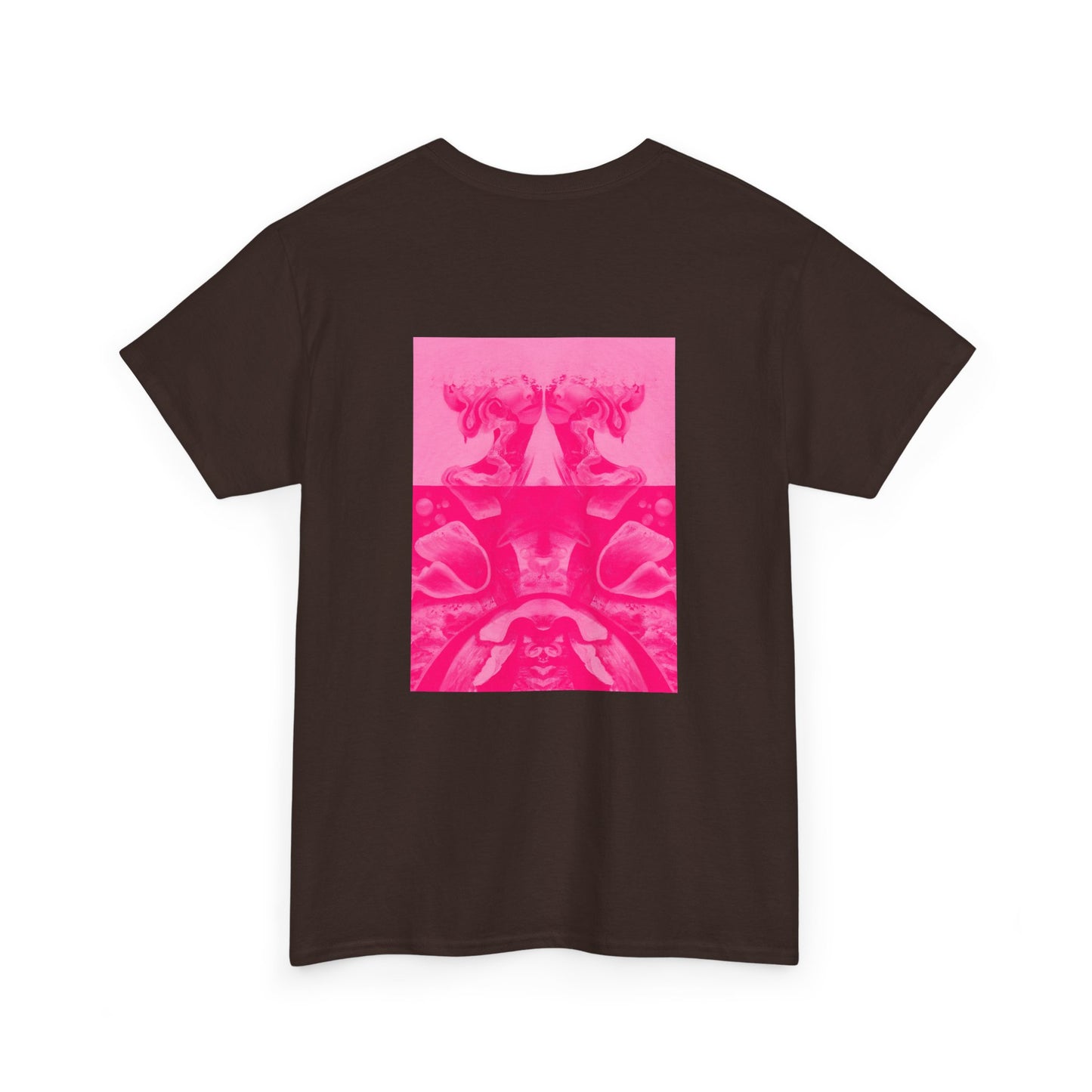 Graphic Tee — Hot Pink Abstract Mirror Design