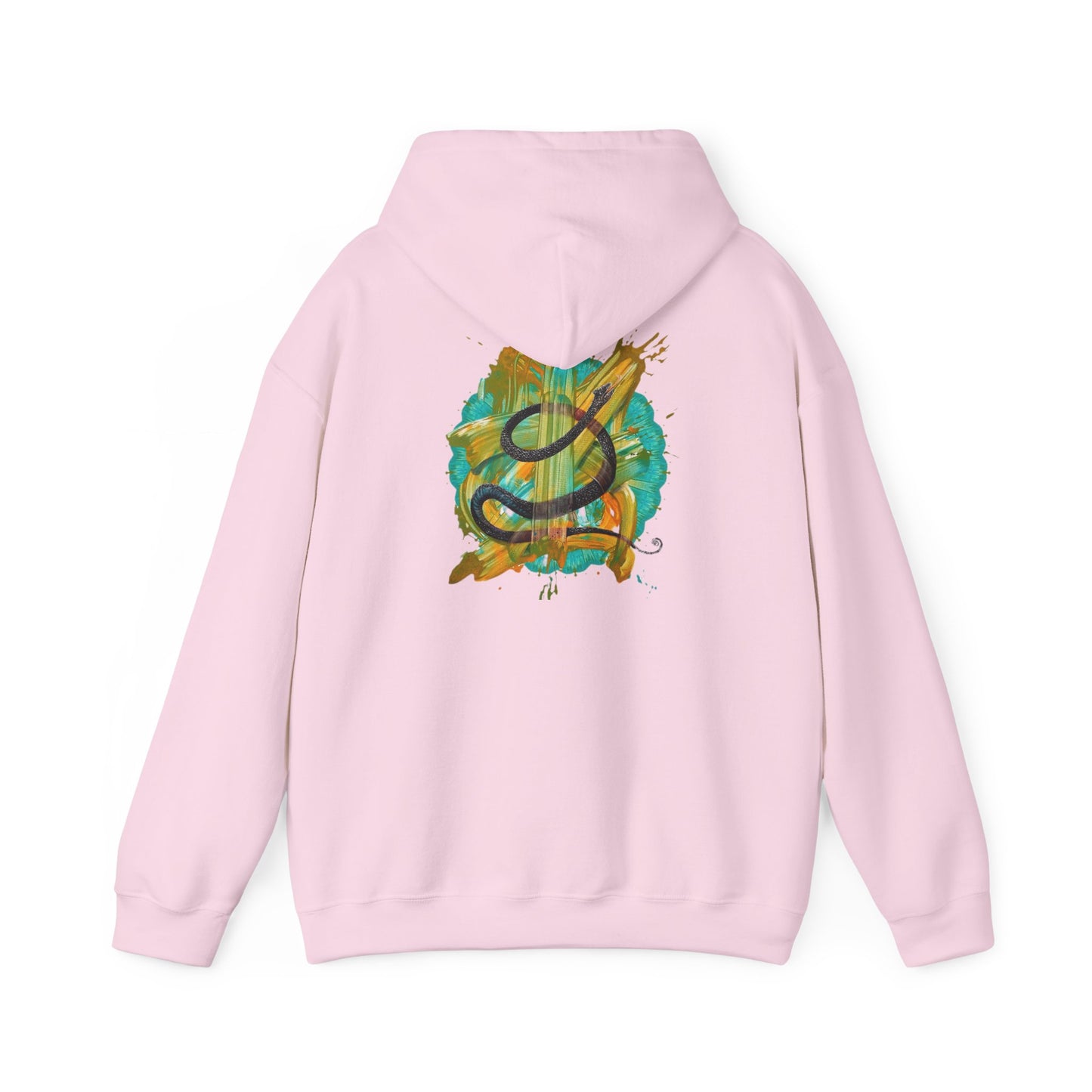 AMRU Artistic Snake Hoodie — Watercolor Serpent Graphic Pullover