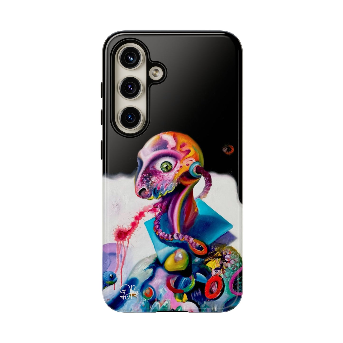Phone Case - Vivid Blues and Multi-Eyed Vision Artwork Design