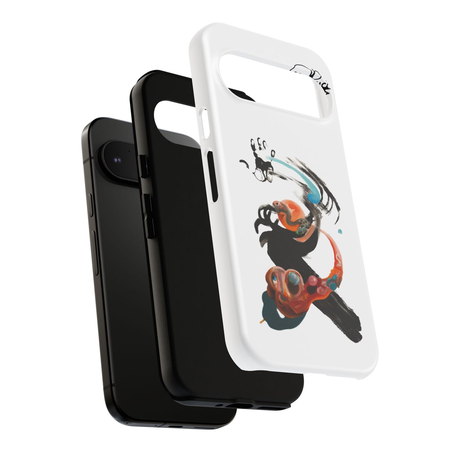 Artistic Abstract Phone Case — Colorful Ink Brushstroke Design