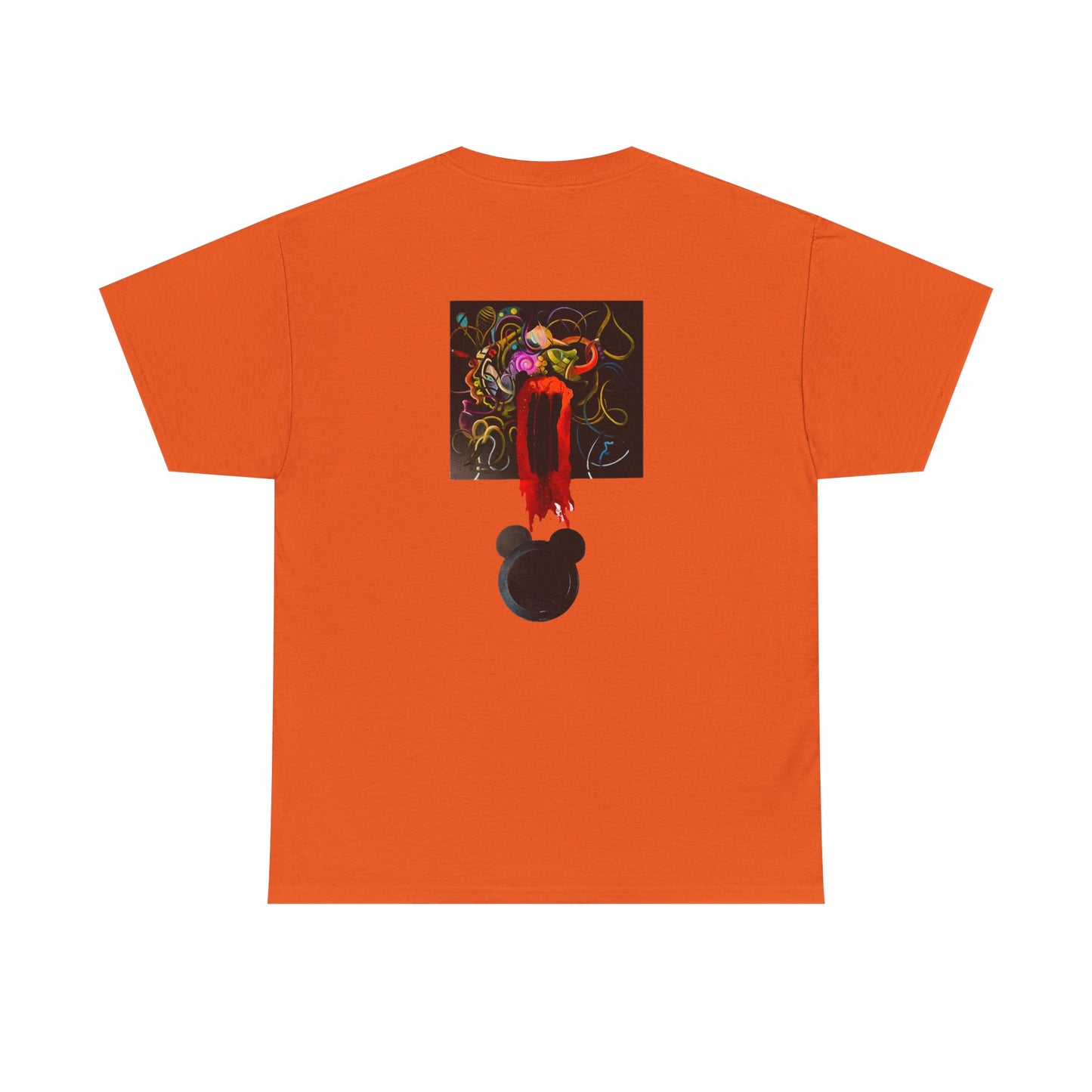 Graphic Tee — Abstract Floral Skull Back Print