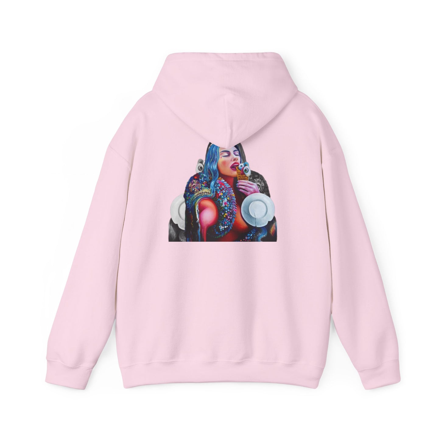 Hoodie — AMRU Artistic Backprint Portrait Pullover