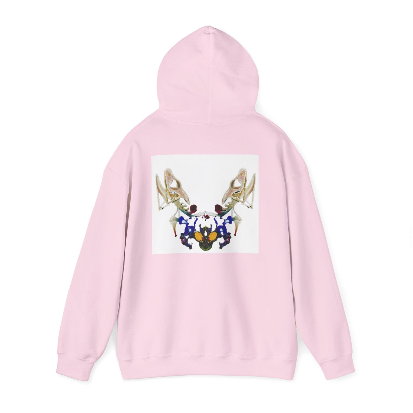 AMRU Minimal Logo Hoodie with Floral Antler Back Design