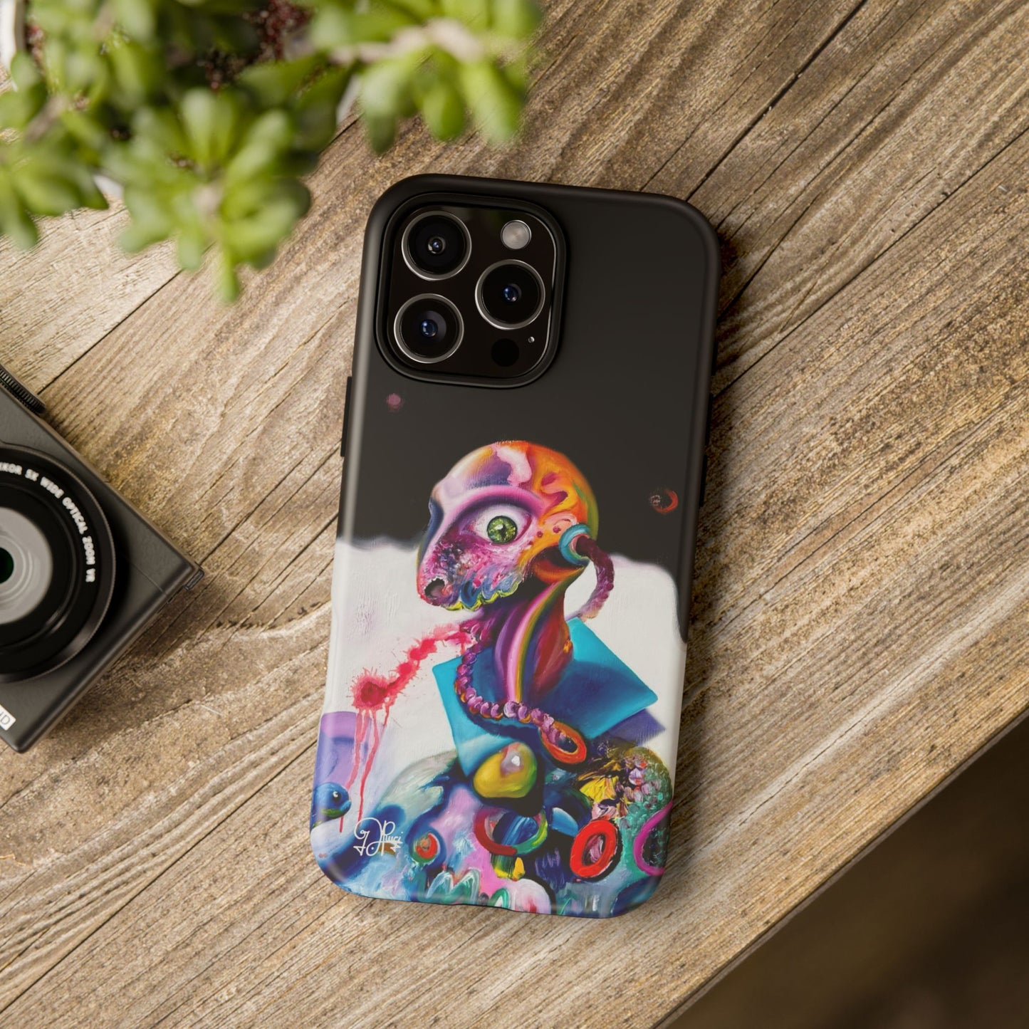 Phone Case - Vivid Blues and Multi-Eyed Vision Artwork Design