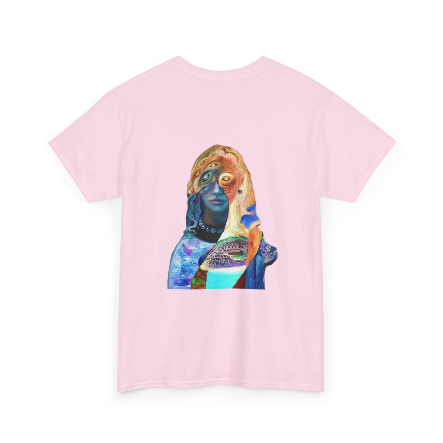 Graphic Tee — Surreal Cosmic Portrait Back Print