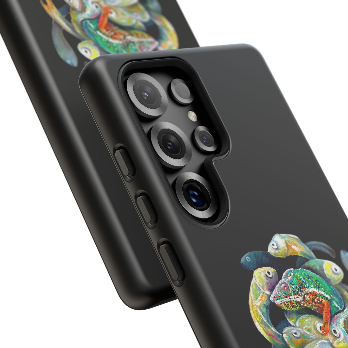 Koi Circle Tough Phone Case — Colorful Fish Art Protective iPhone Cover