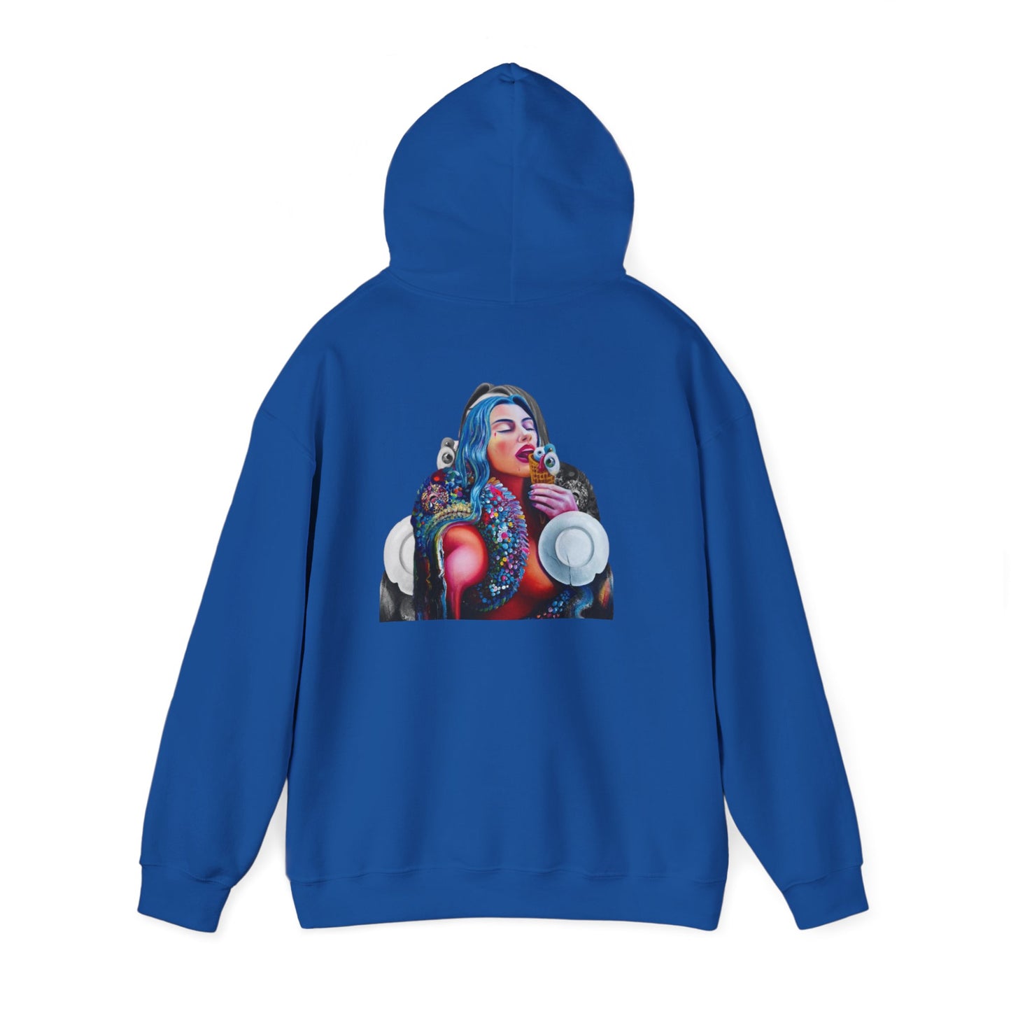 Hoodie — AMRU Artistic Backprint Portrait Pullover
