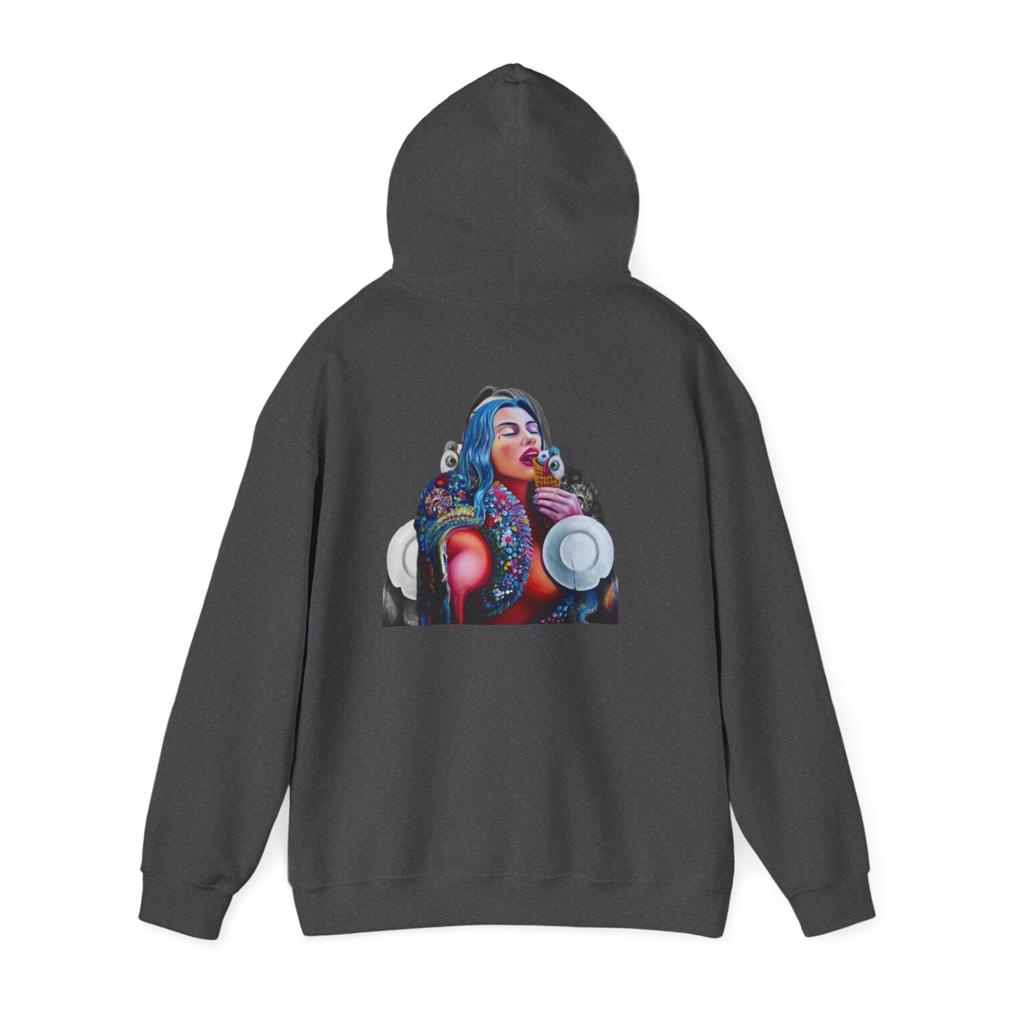 Hoodie — AMRU Artistic Backprint Portrait Pullover