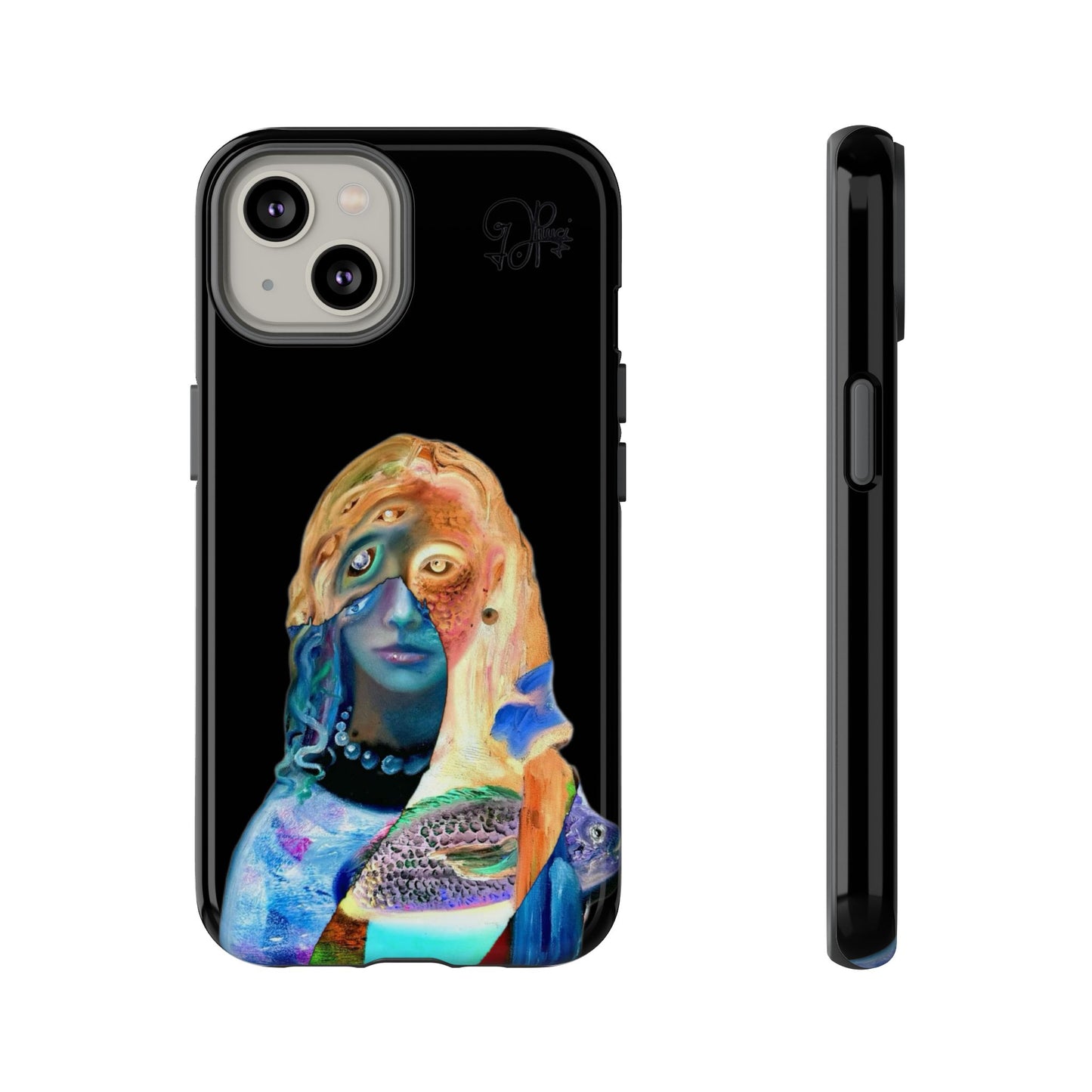 Abstract Surreal Portrait Phone Case — Colorful Art iPhone Cover