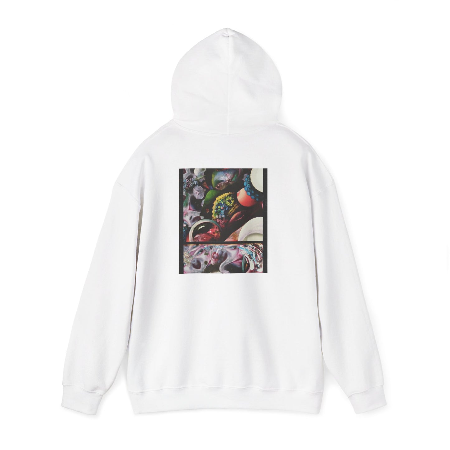 AMRU Graphic Hoodie — Abstract Cosmic Paint Pour Art Back Print