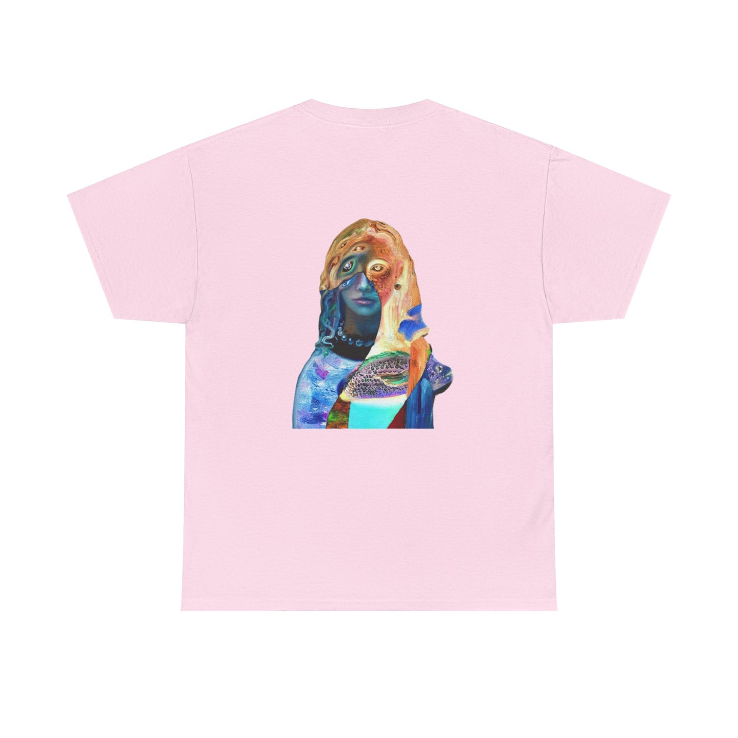 Graphic Tee — Surreal Cosmic Portrait Back Print