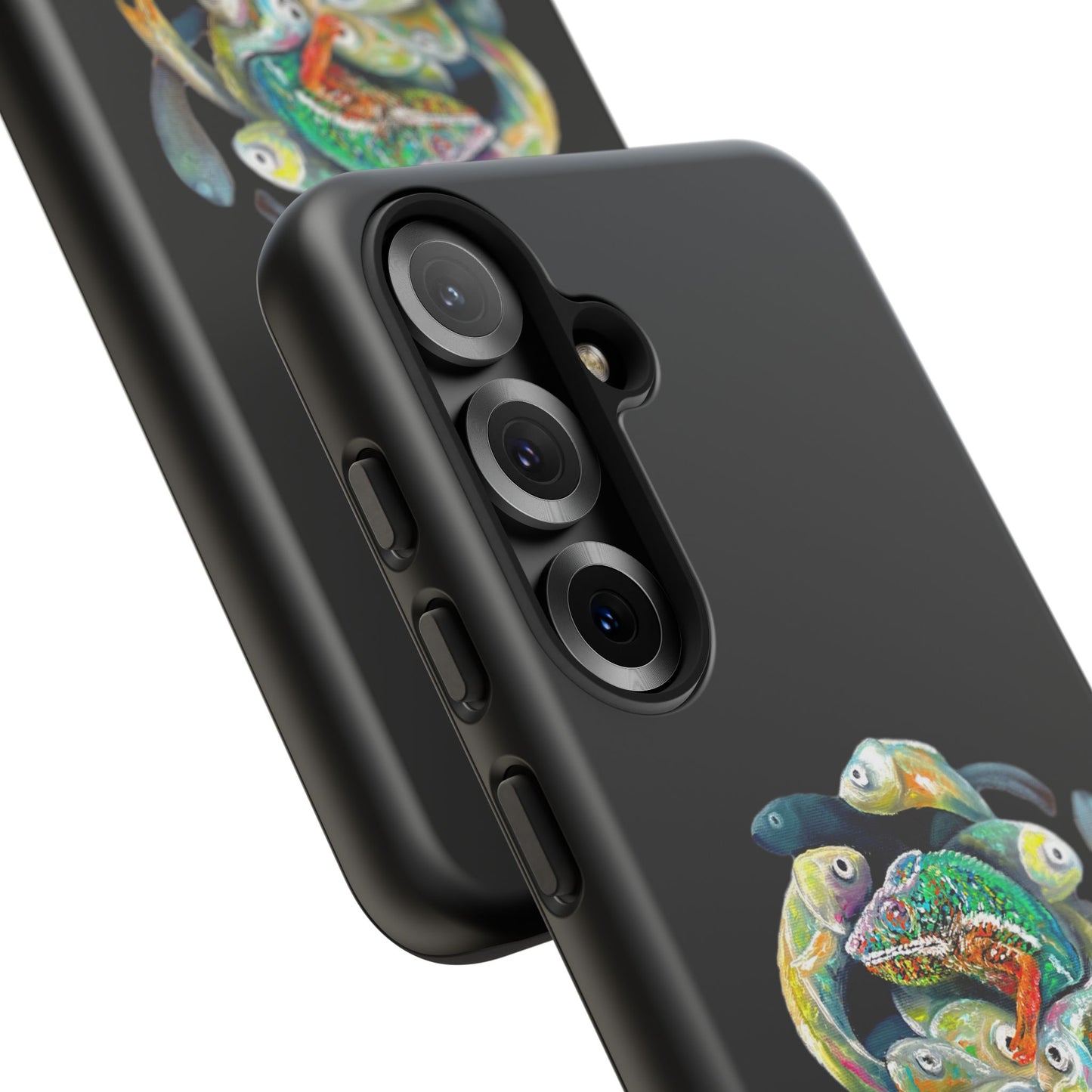 Koi Circle Tough Phone Case — Colorful Fish Art Protective iPhone Cover