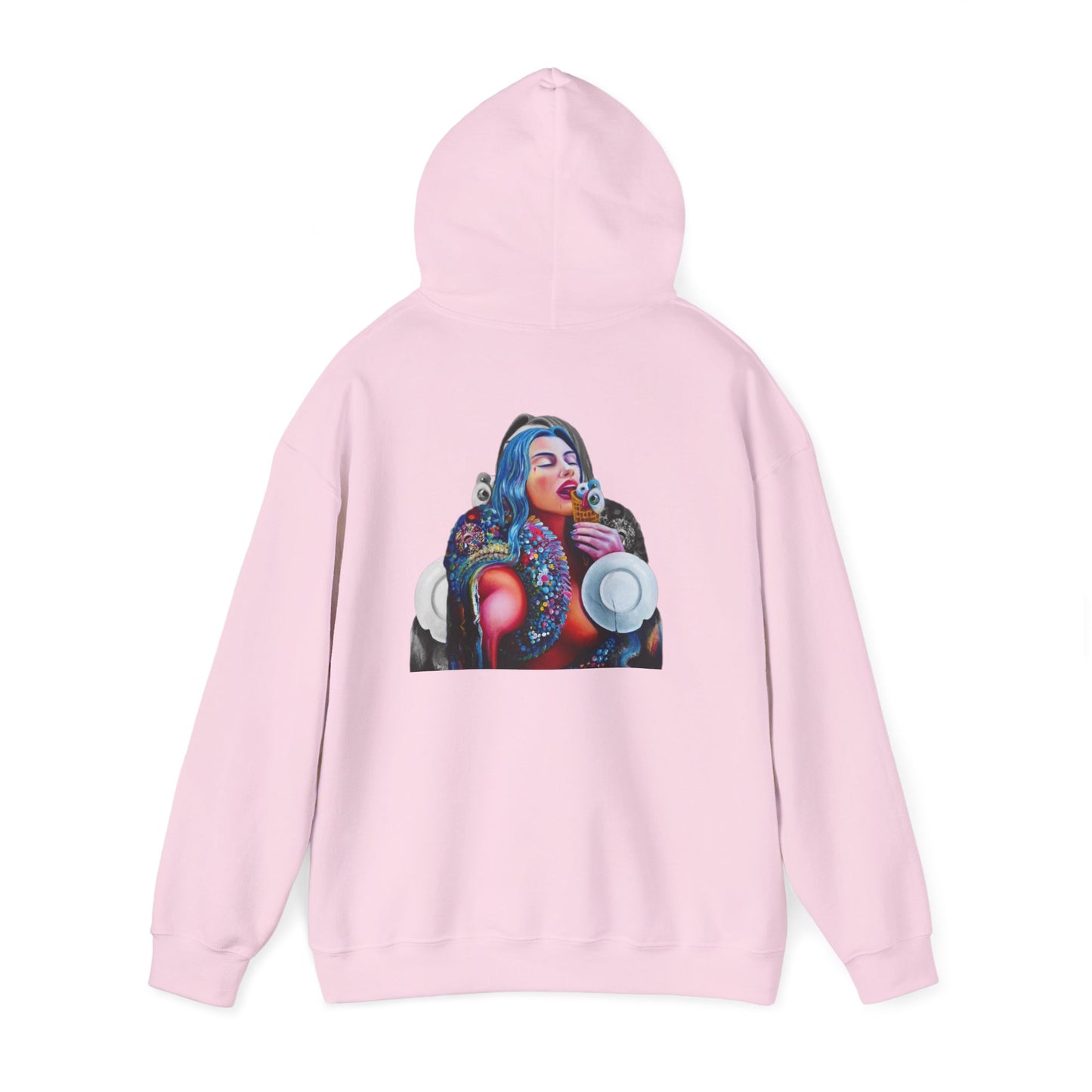 Hoodie — AMRU Artistic Backprint Portrait Pullover