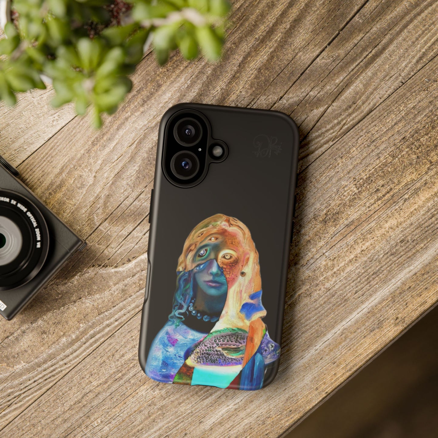 Abstract Surreal Portrait Phone Case — Colorful Art iPhone Cover