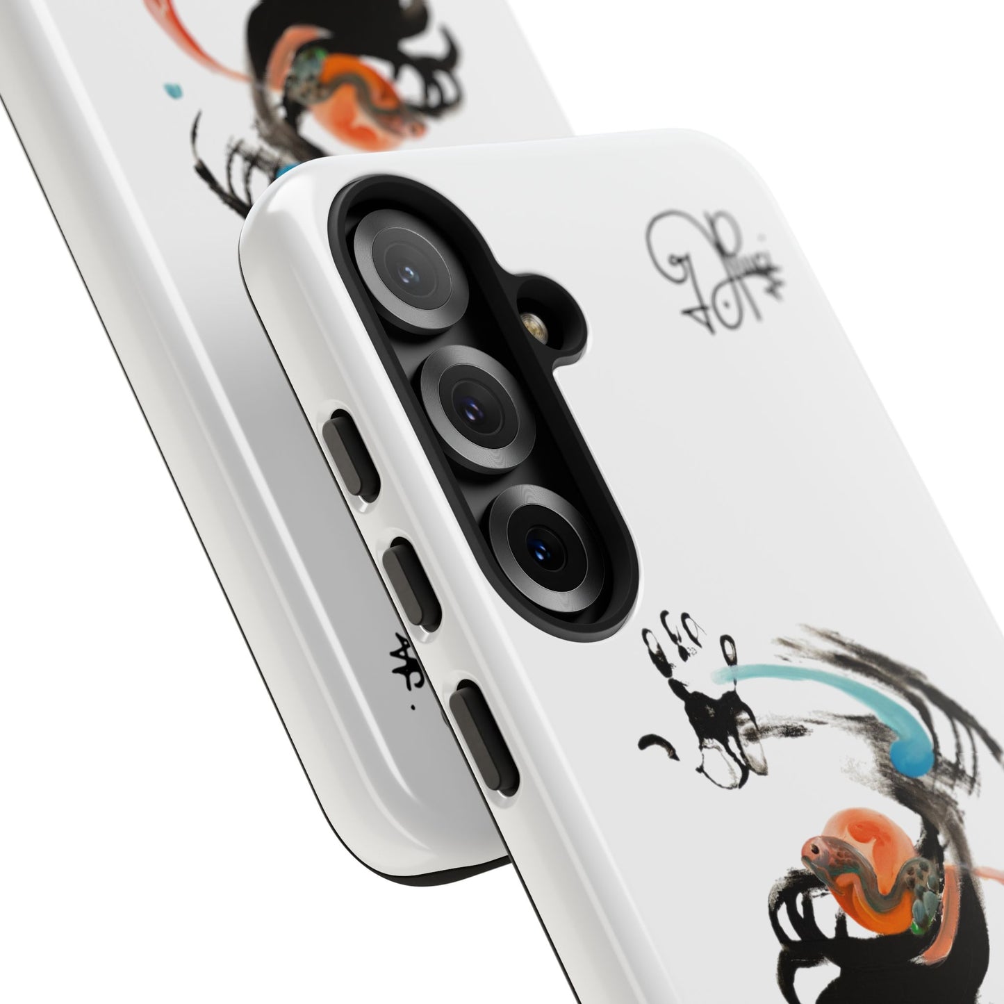 Artistic Abstract Phone Case — Colorful Ink Brushstroke Design