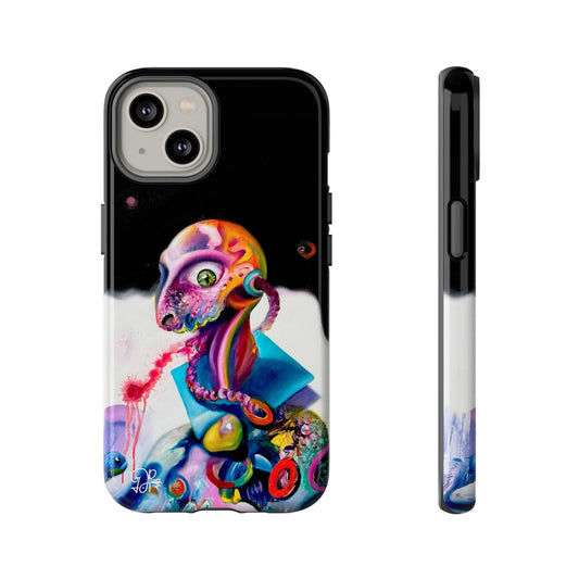 Phone Case - Vivid Blues and Multi-Eyed Vision Artwork Design
