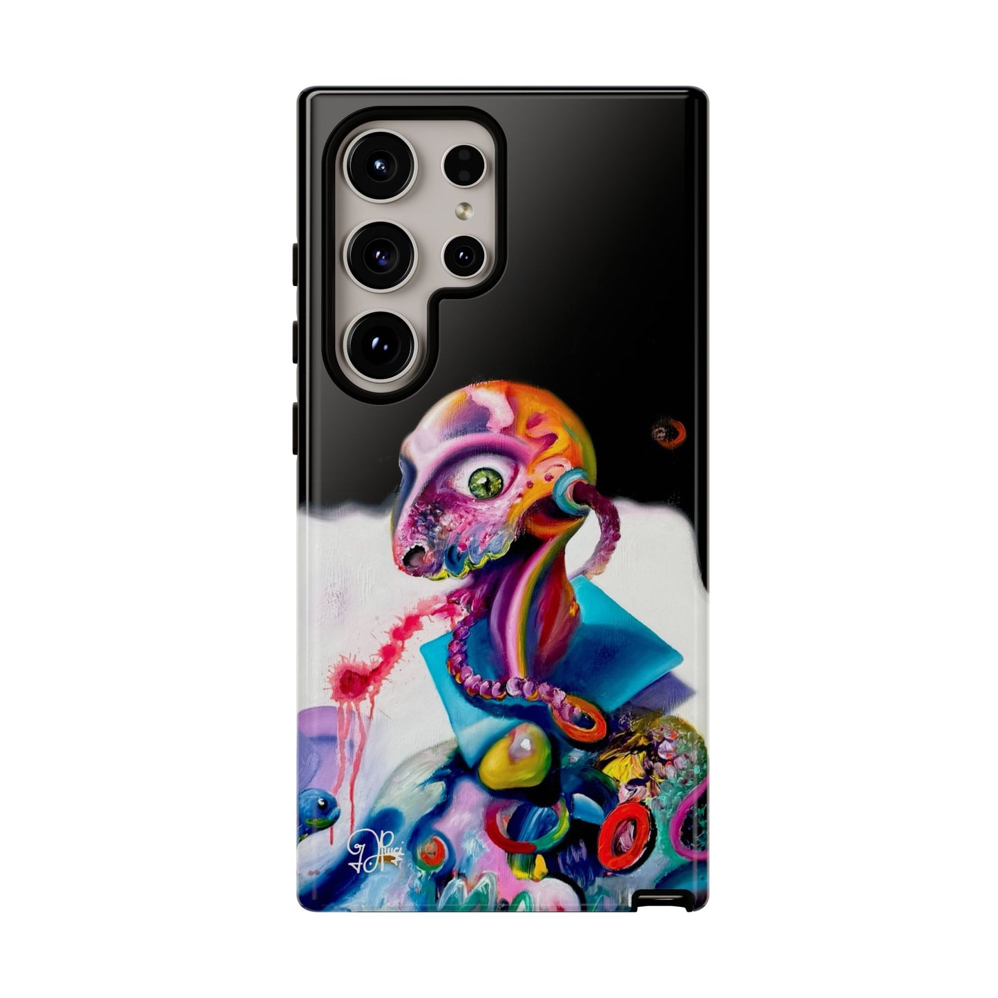 Phone Case - Vivid Blues and Multi-Eyed Vision Artwork Design
