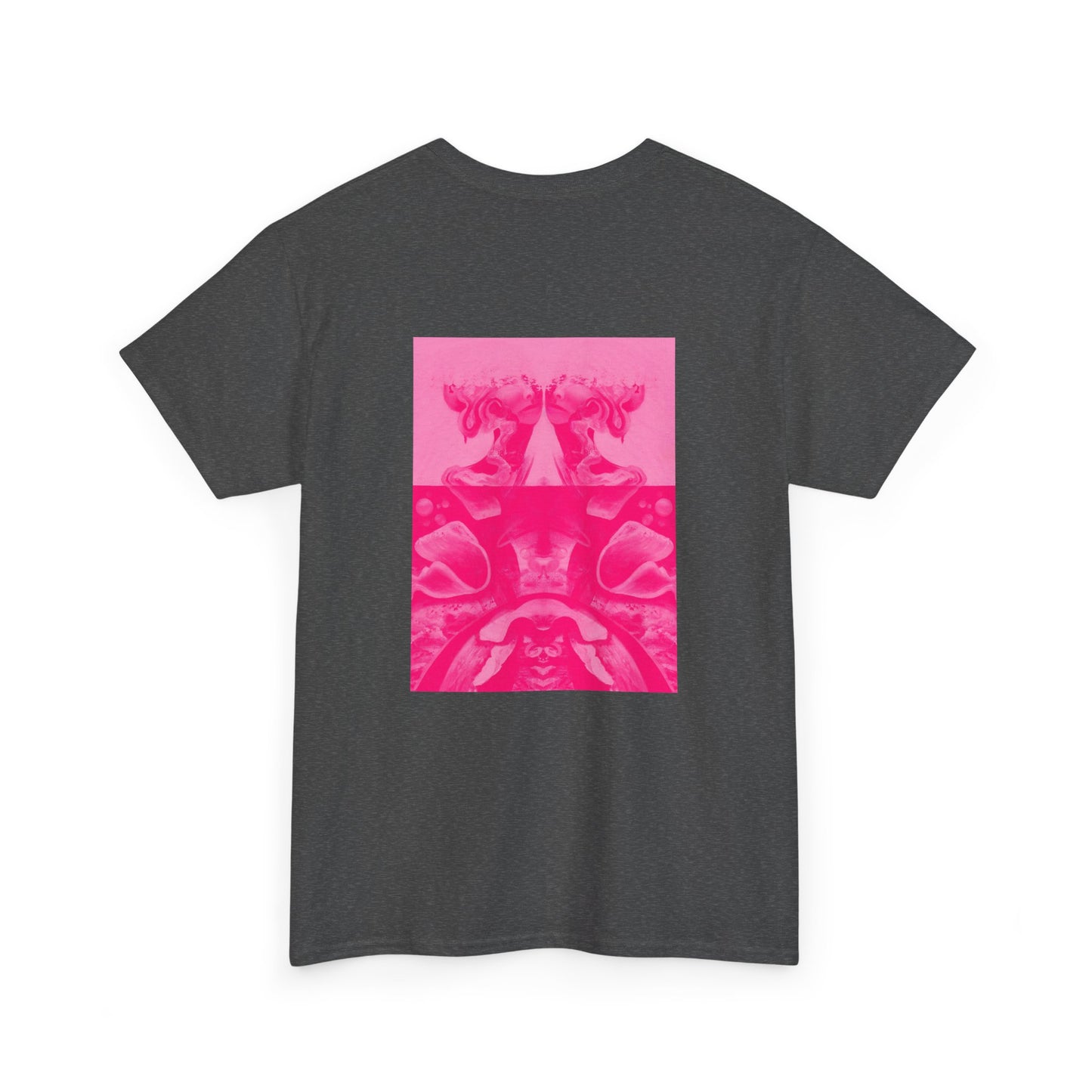 Graphic Tee — Hot Pink Abstract Mirror Design