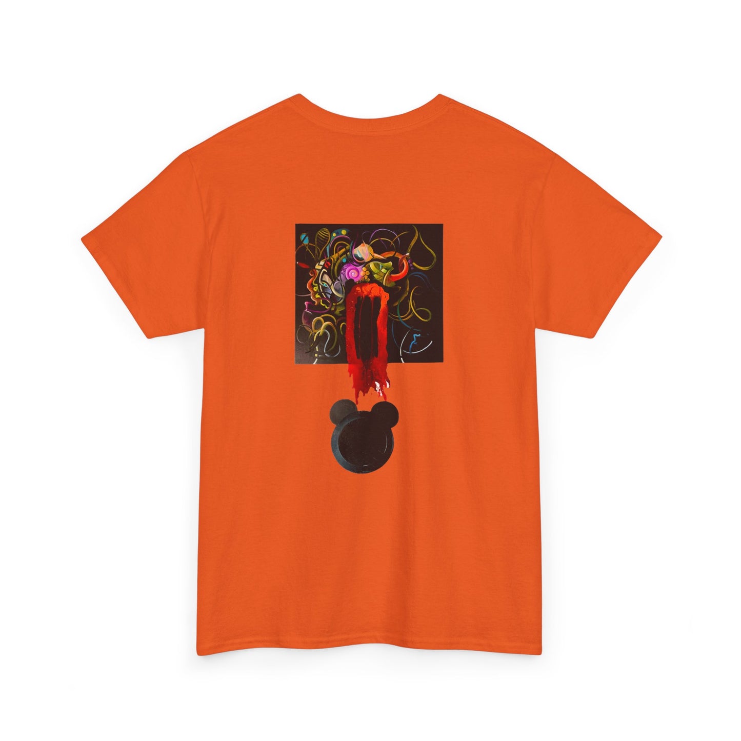 Graphic Tee — Abstract Floral Skull Back Print