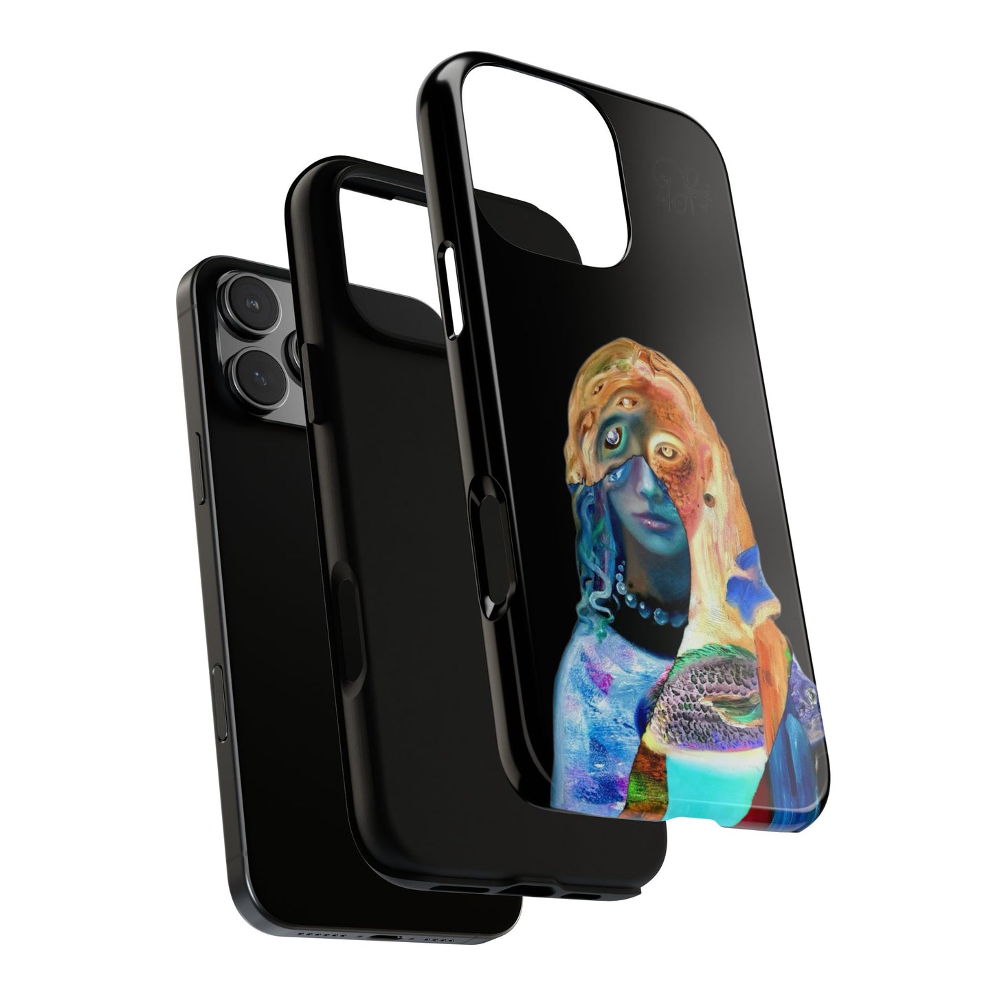 Abstract Surreal Portrait Phone Case — Colorful Art iPhone Cover
