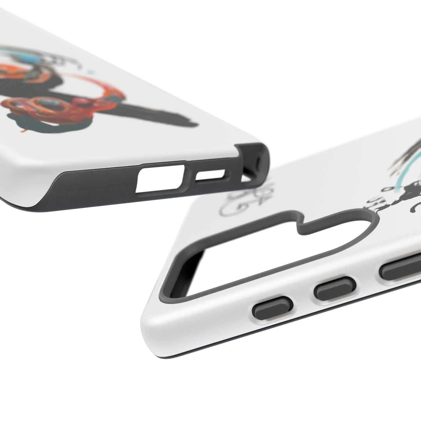 Artistic Abstract Phone Case — Colorful Ink Brushstroke Design