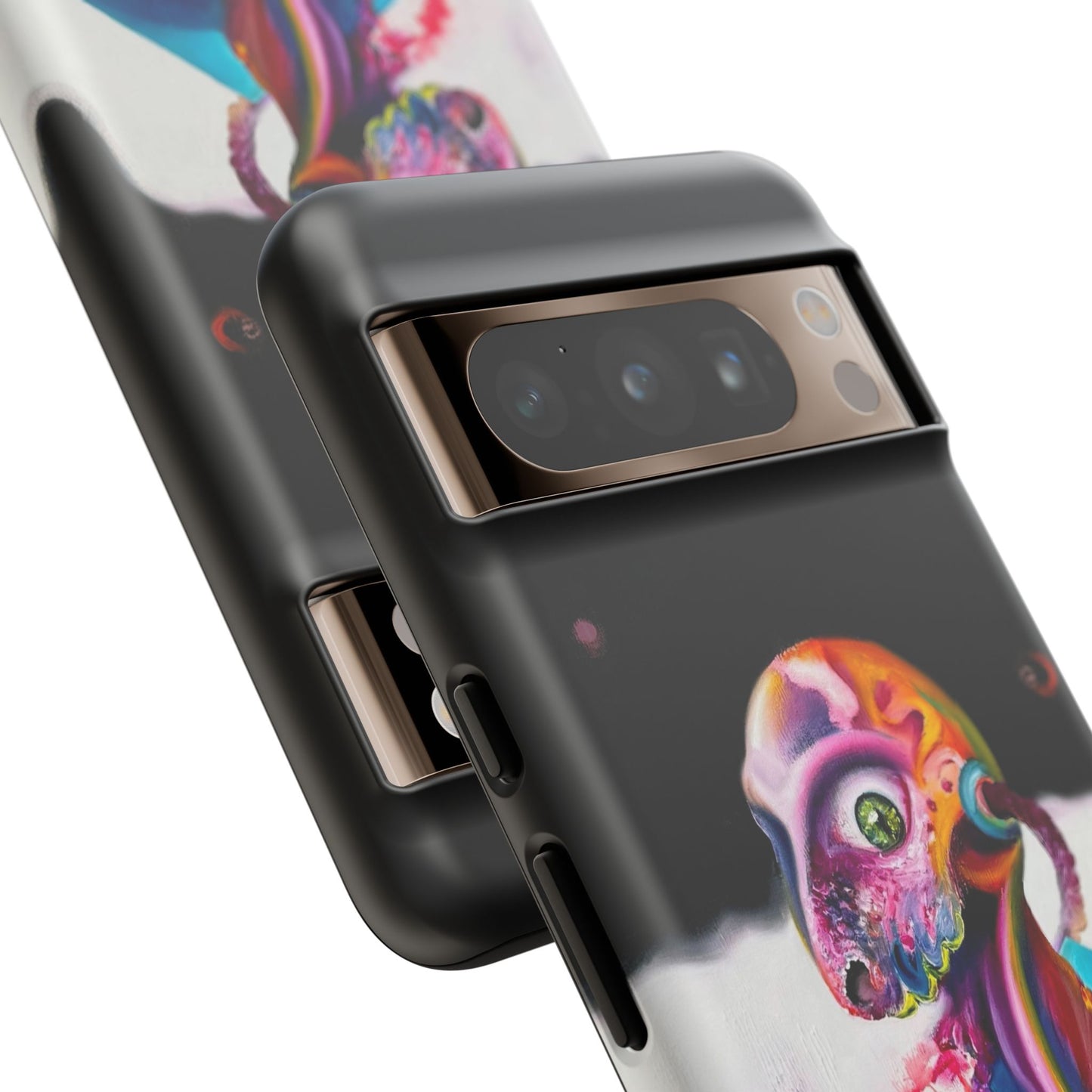 Phone Case - Vivid Blues and Multi-Eyed Vision Artwork Design