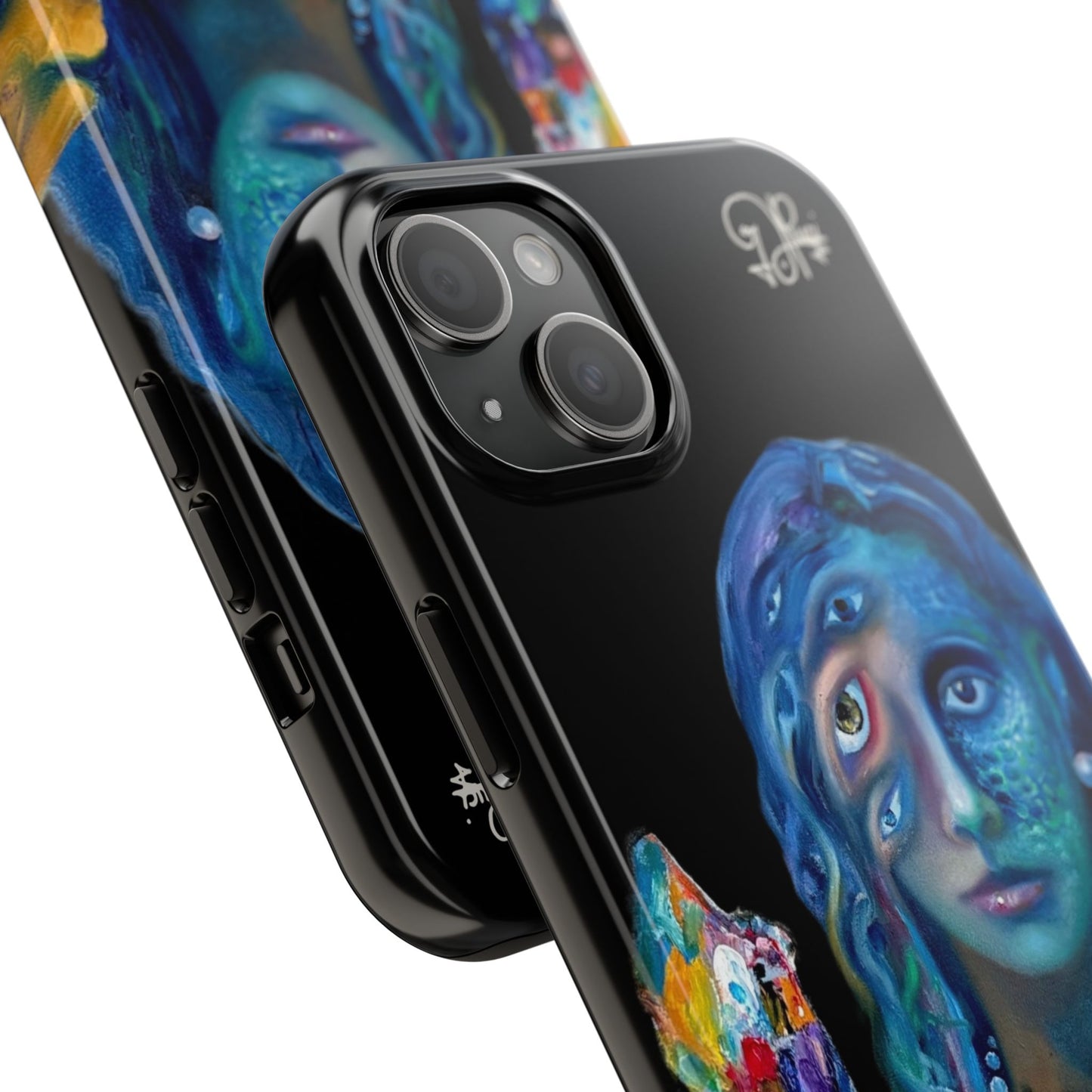 Phone Case - Vivid Blues Metamorphic Textures Multi-Eyed Vision Artist Design