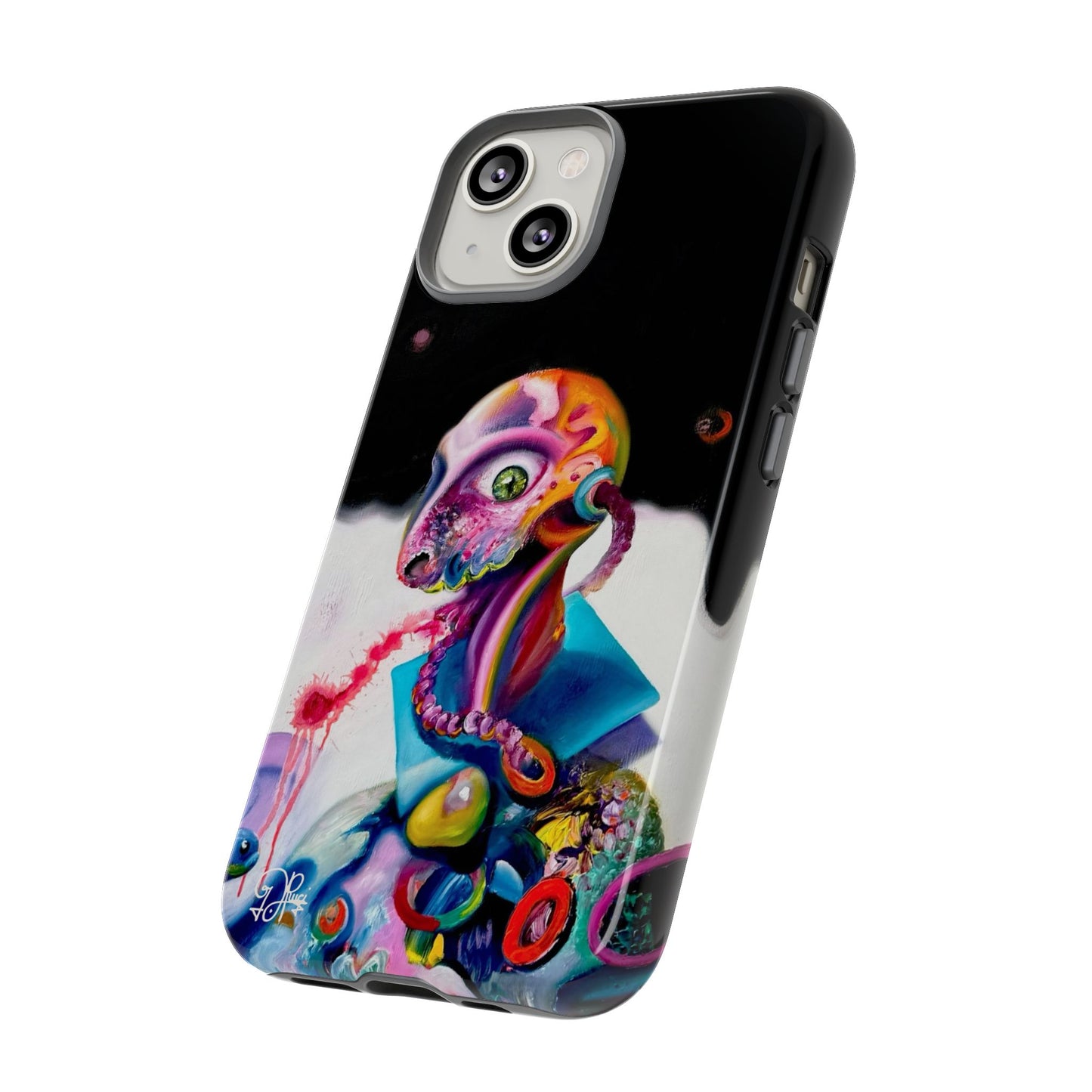 Phone Case - Vivid Blues and Multi-Eyed Vision Artwork Design