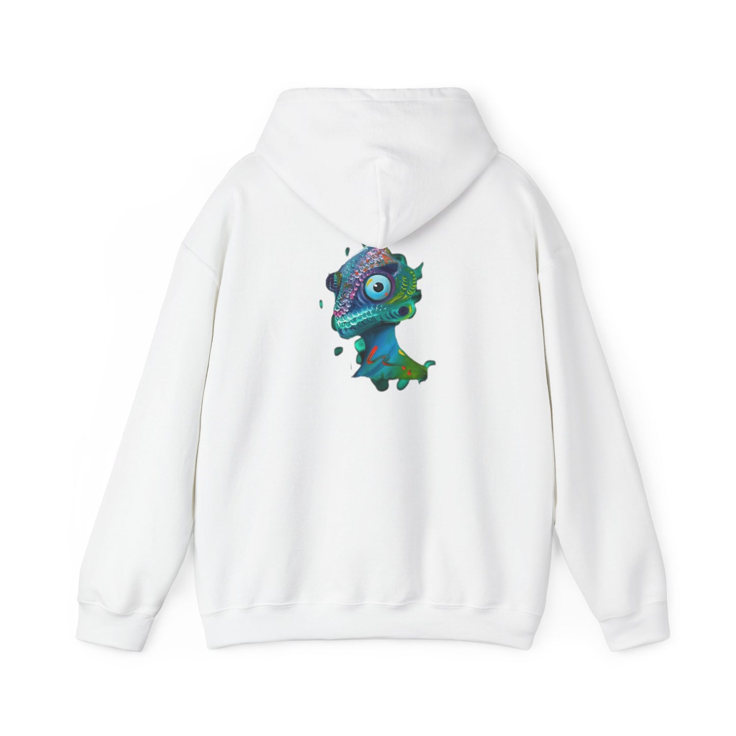 AMRU Chameleon Hoodie – Colorful Surreal Lizard Graphic Sweatshirt