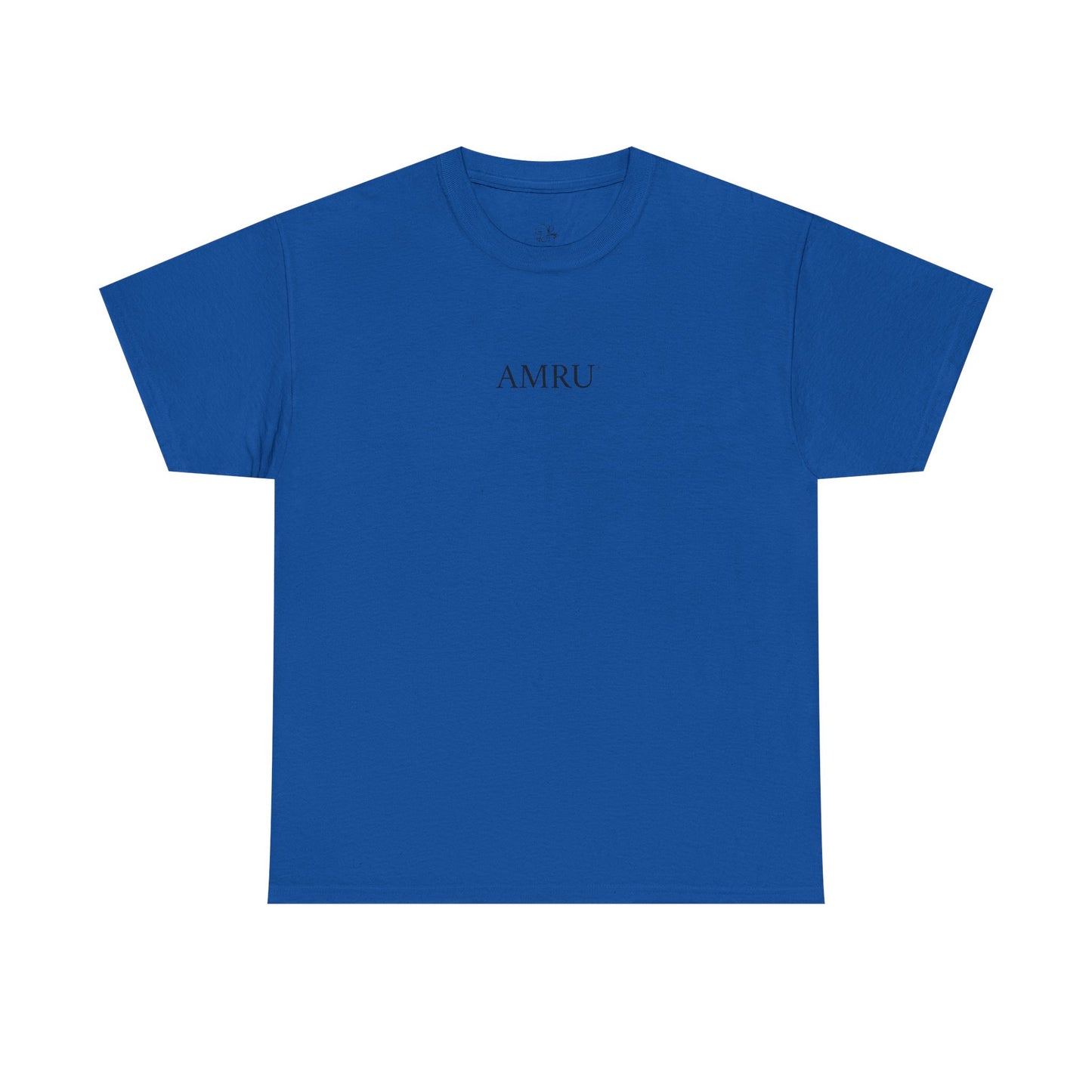 AMRU Minimalist Tee — Abstract Brushstroke Back Graphic