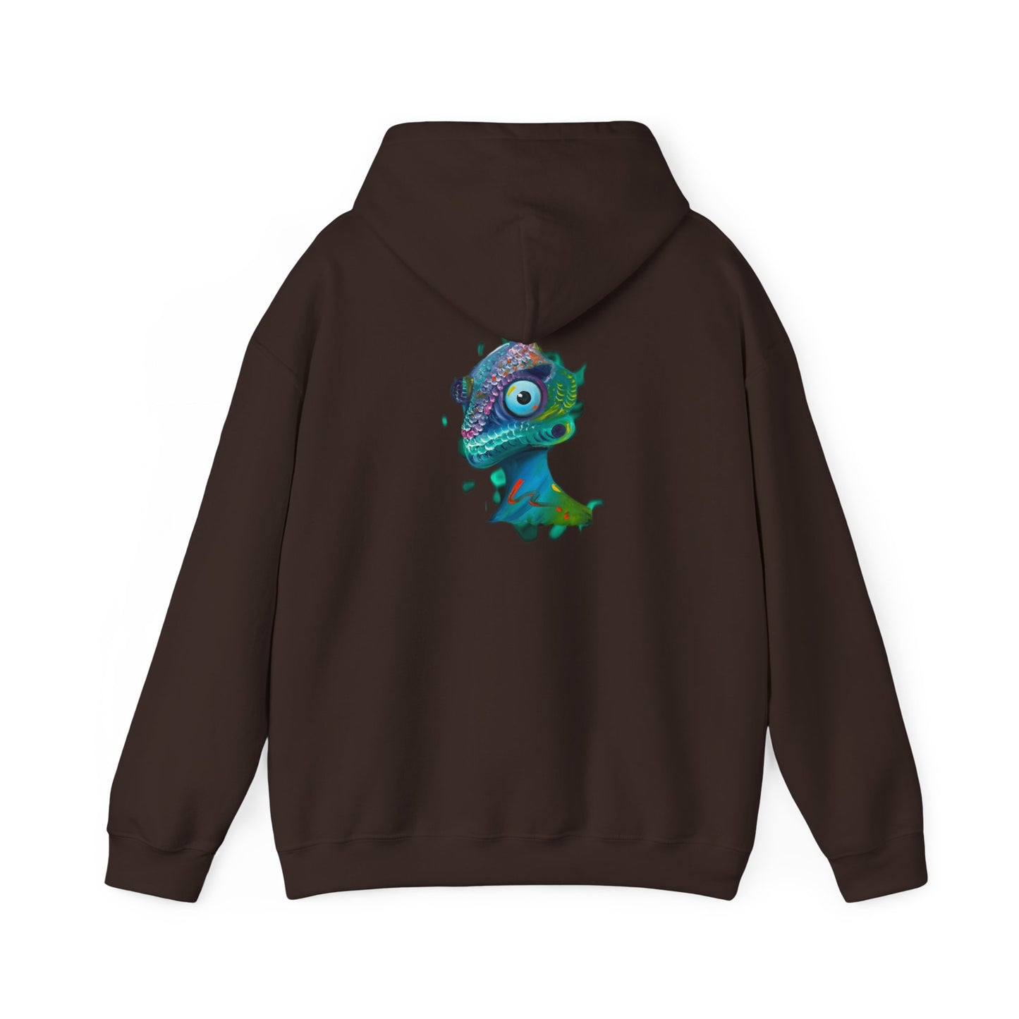 AMRU Chameleon Hoodie – Colorful Surreal Lizard Graphic Sweatshirt