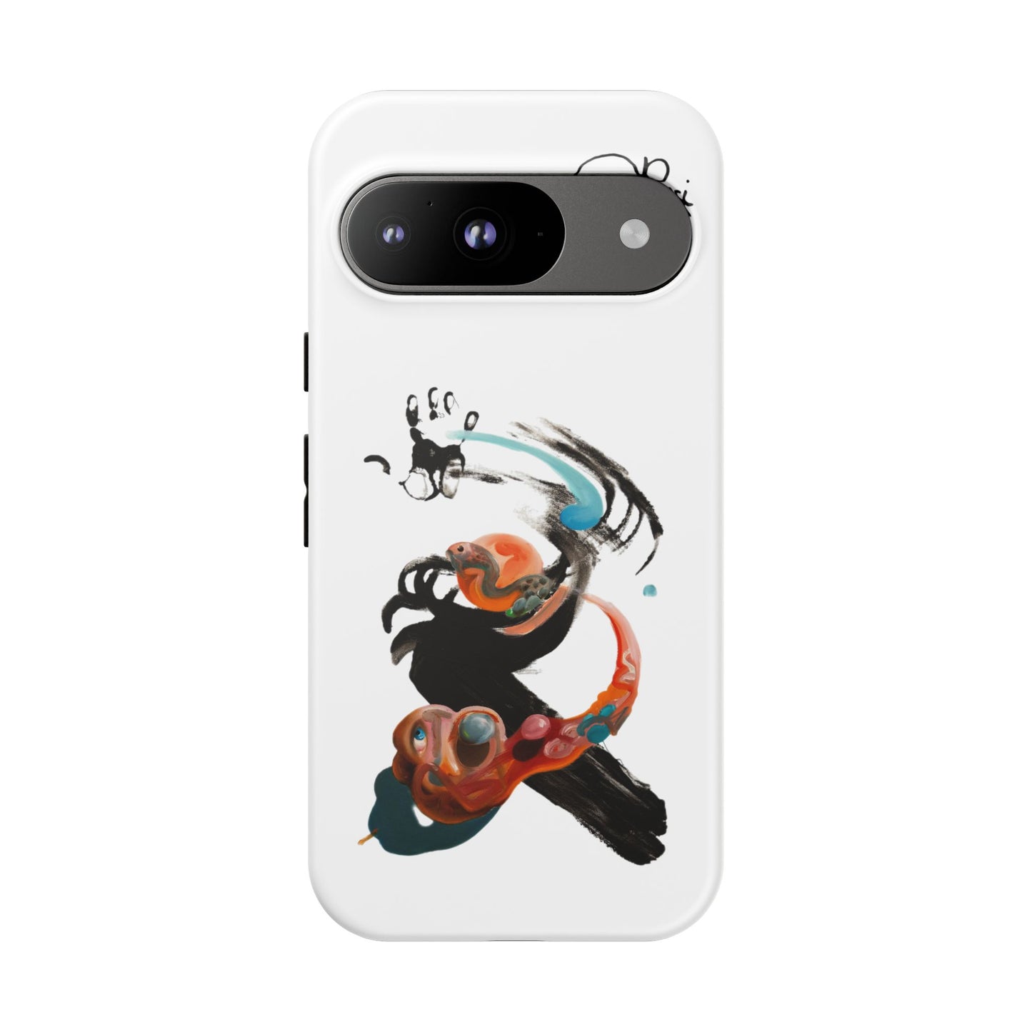 Artistic Abstract Phone Case — Colorful Ink Brushstroke Design