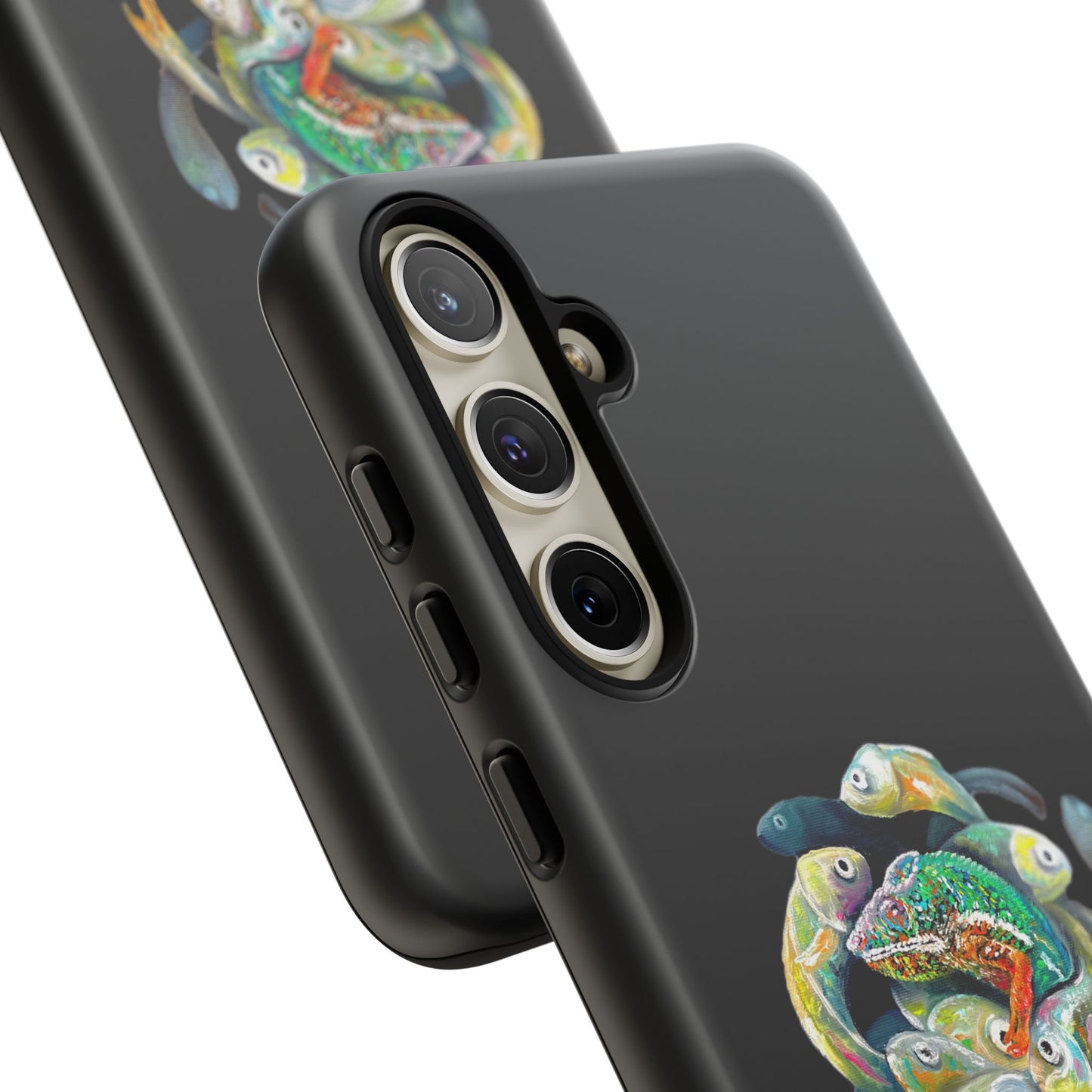 Koi Circle Tough Phone Case — Colorful Fish Art Protective iPhone Cover