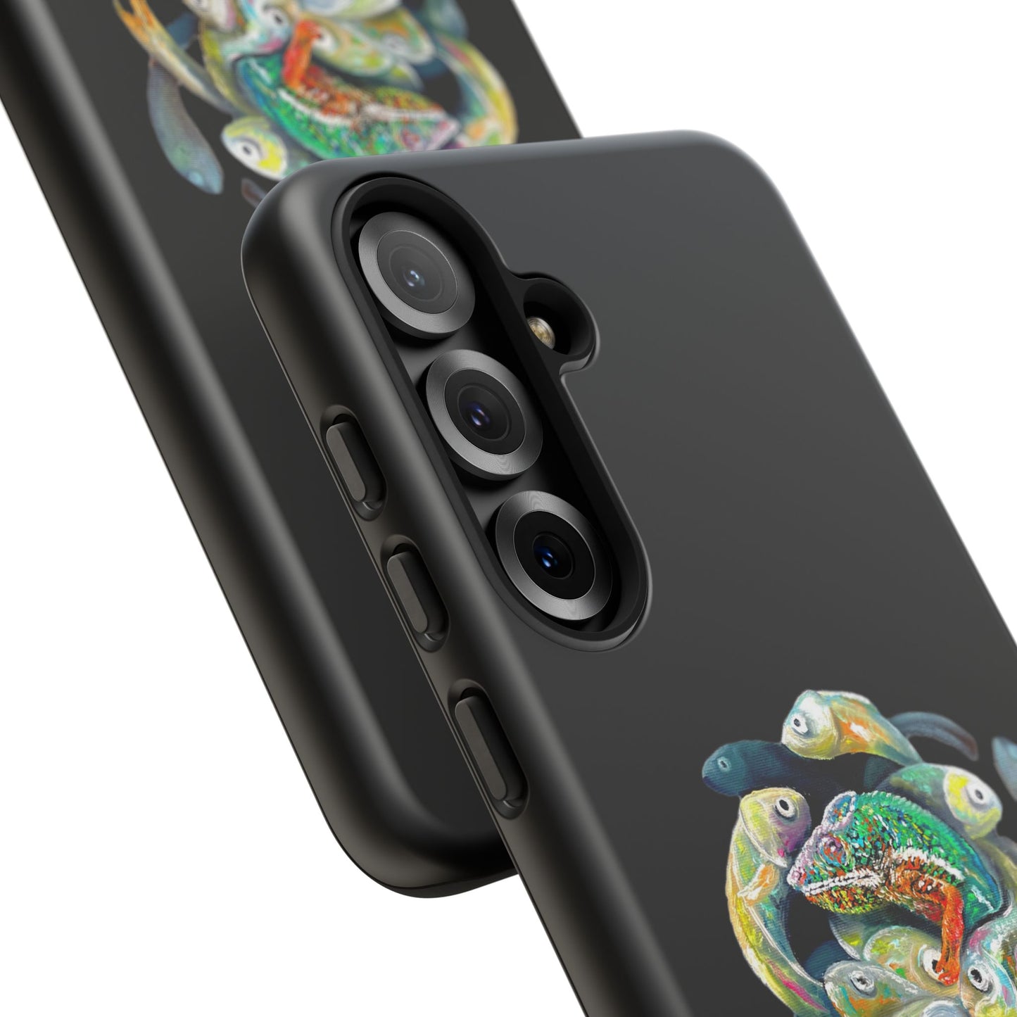 Koi Circle Tough Phone Case — Colorful Fish Art Protective iPhone Cover