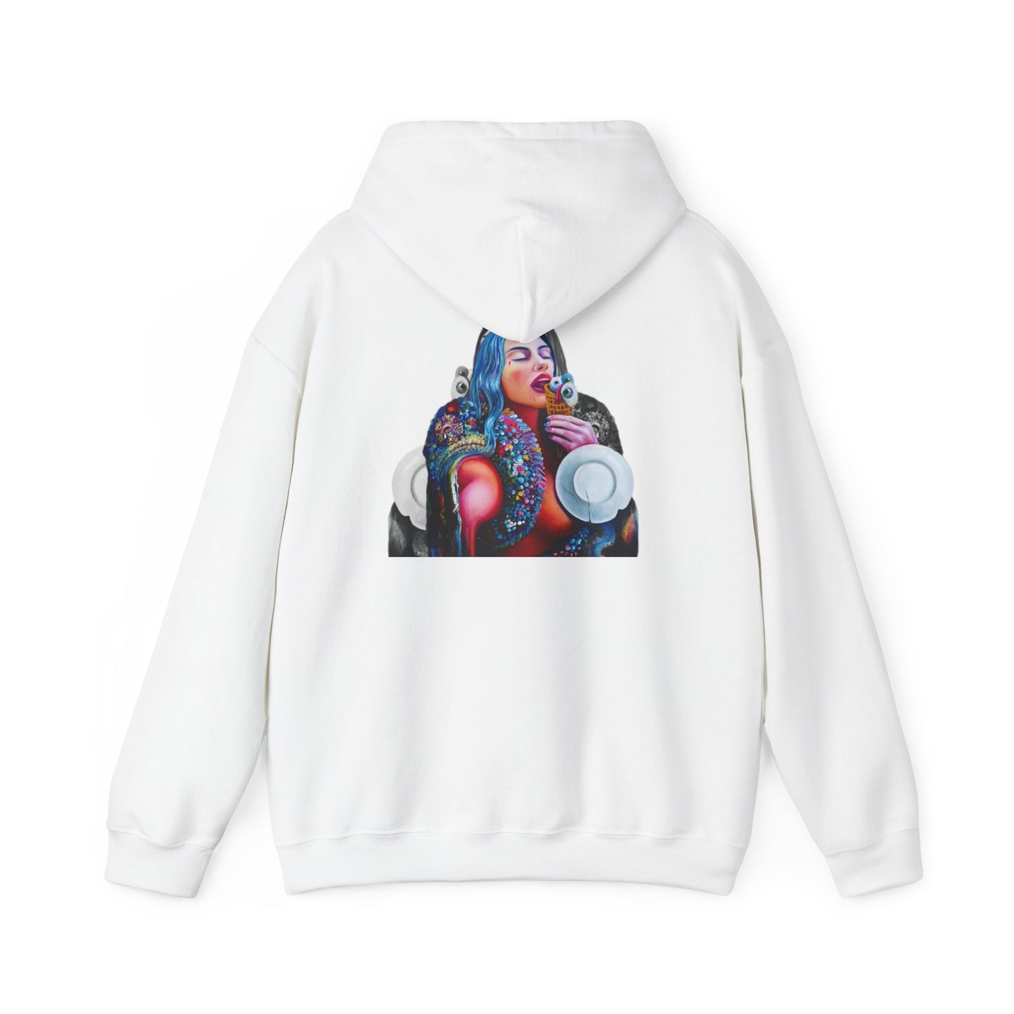 Hoodie — AMRU Artistic Backprint Portrait Pullover